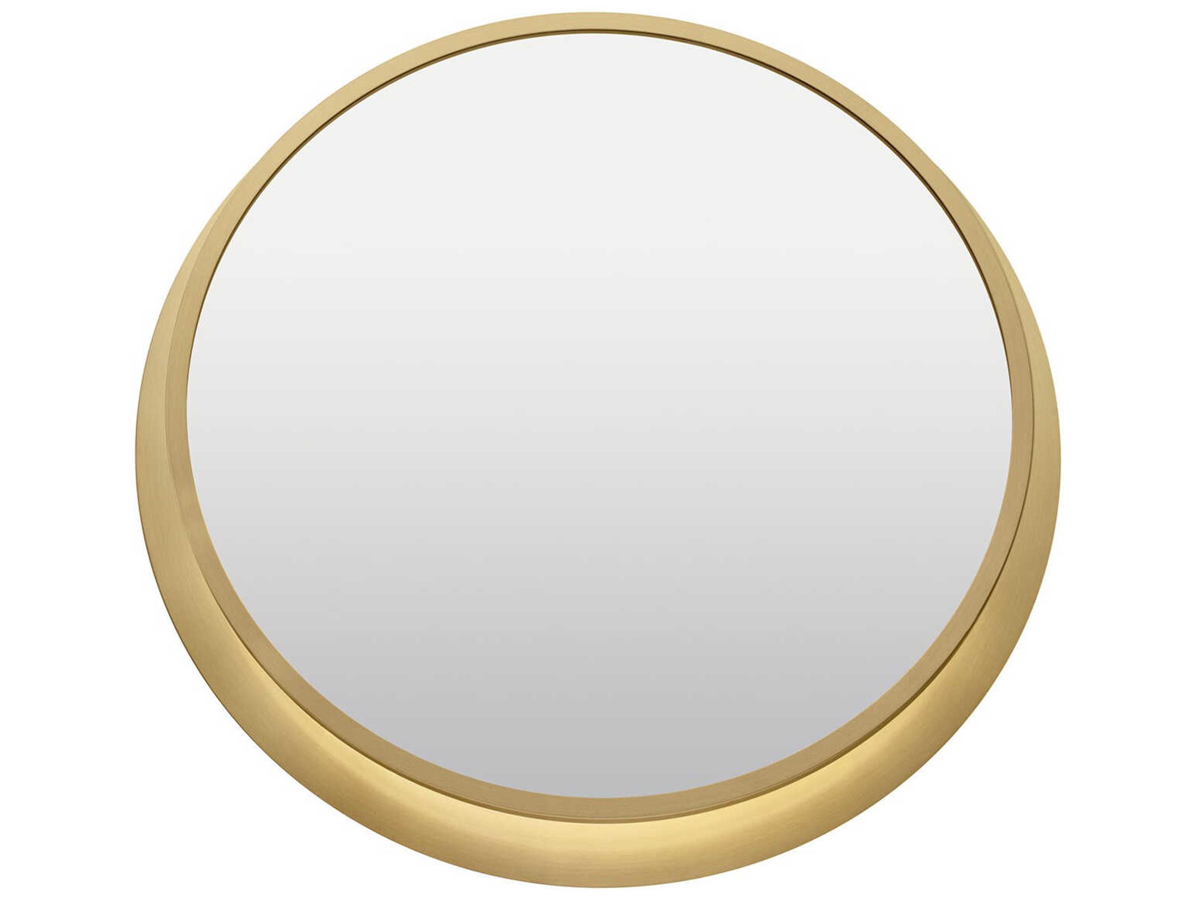 Elan Chennai Champagne Gold Round LED Wall Mirror