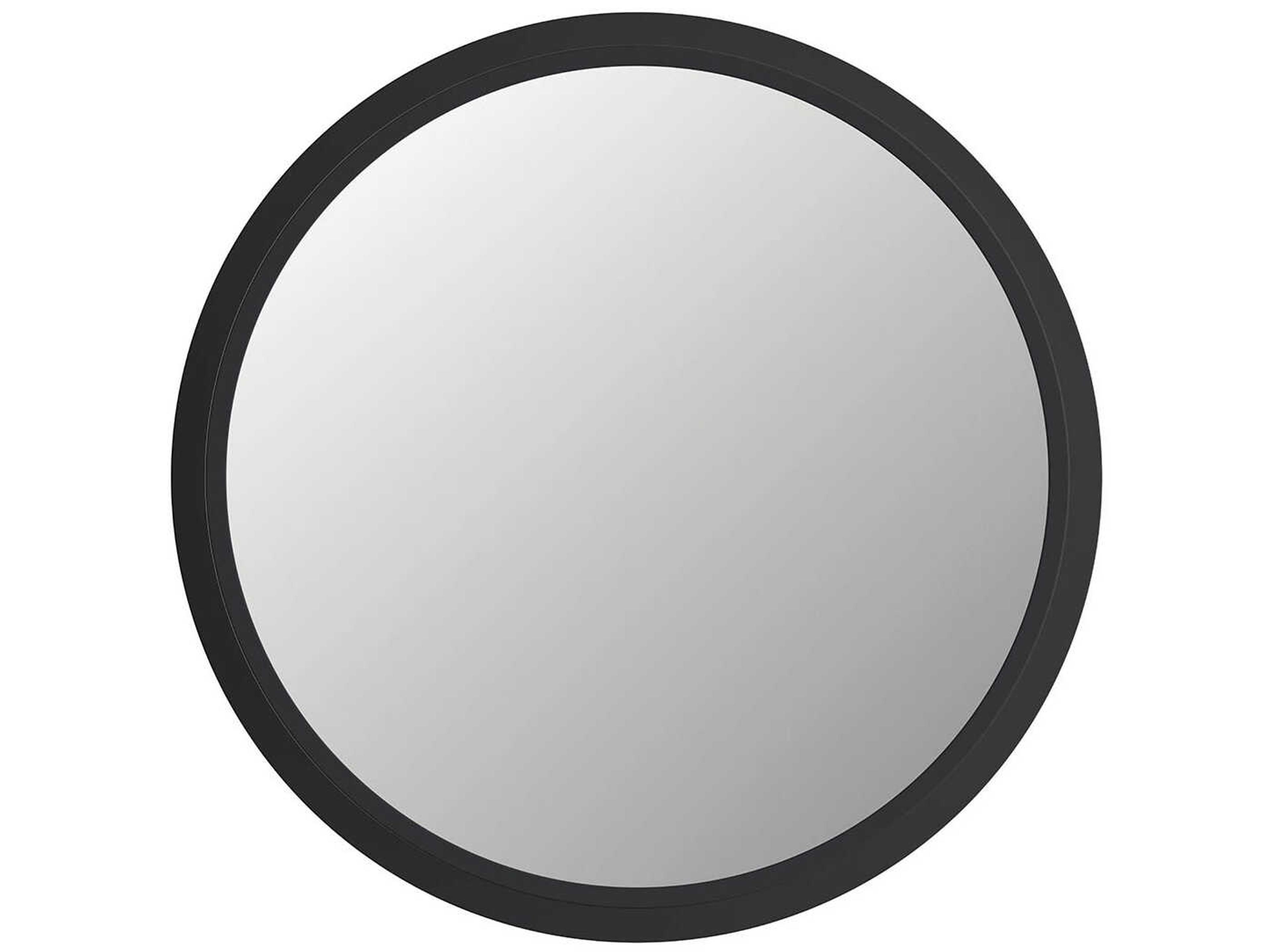 Elan Chennai Matte Black Round LED Wall Mirror
