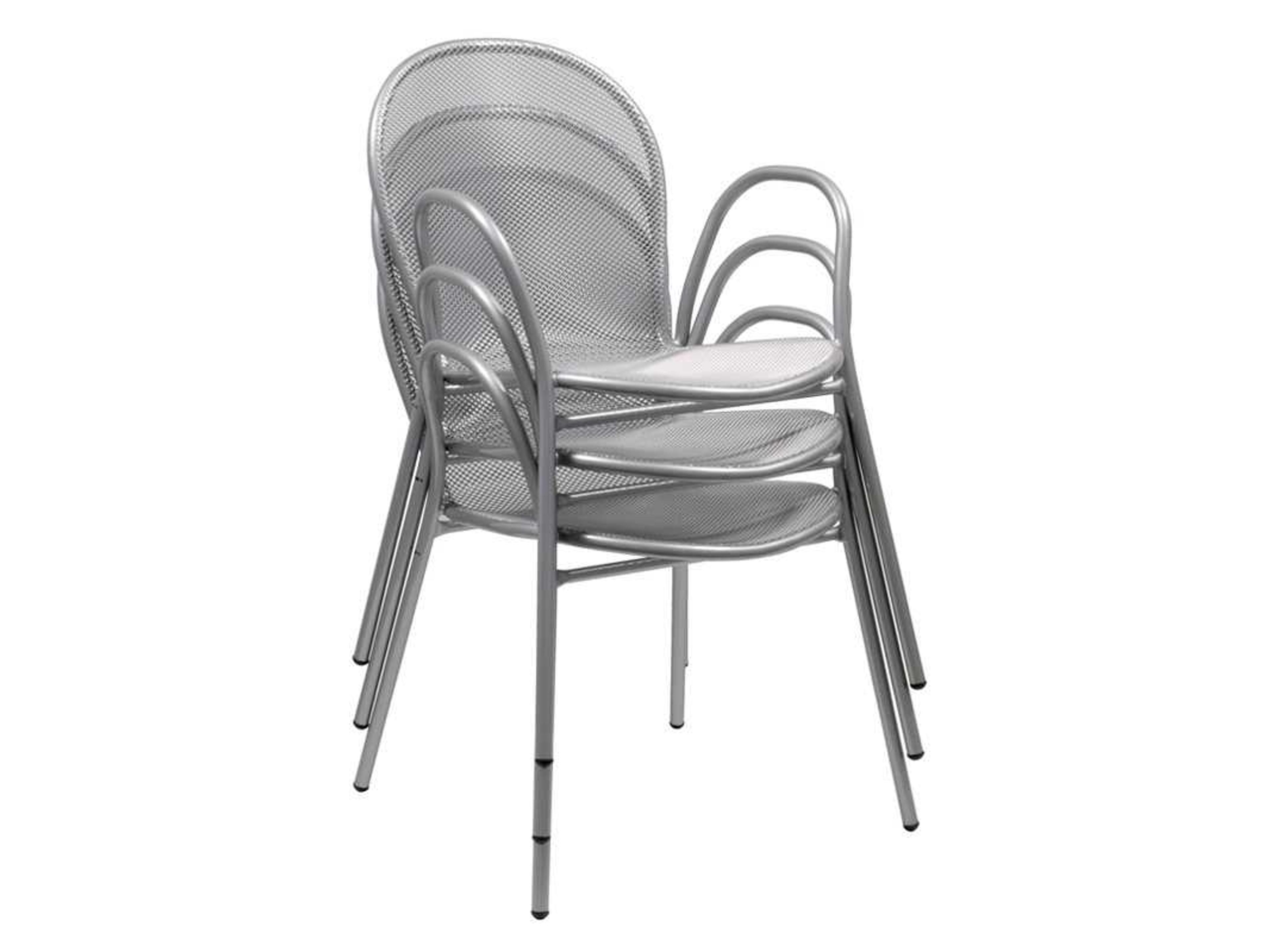 EMU Ronda Steel Heavy Duty with Stretchers Stacking Arm Chair