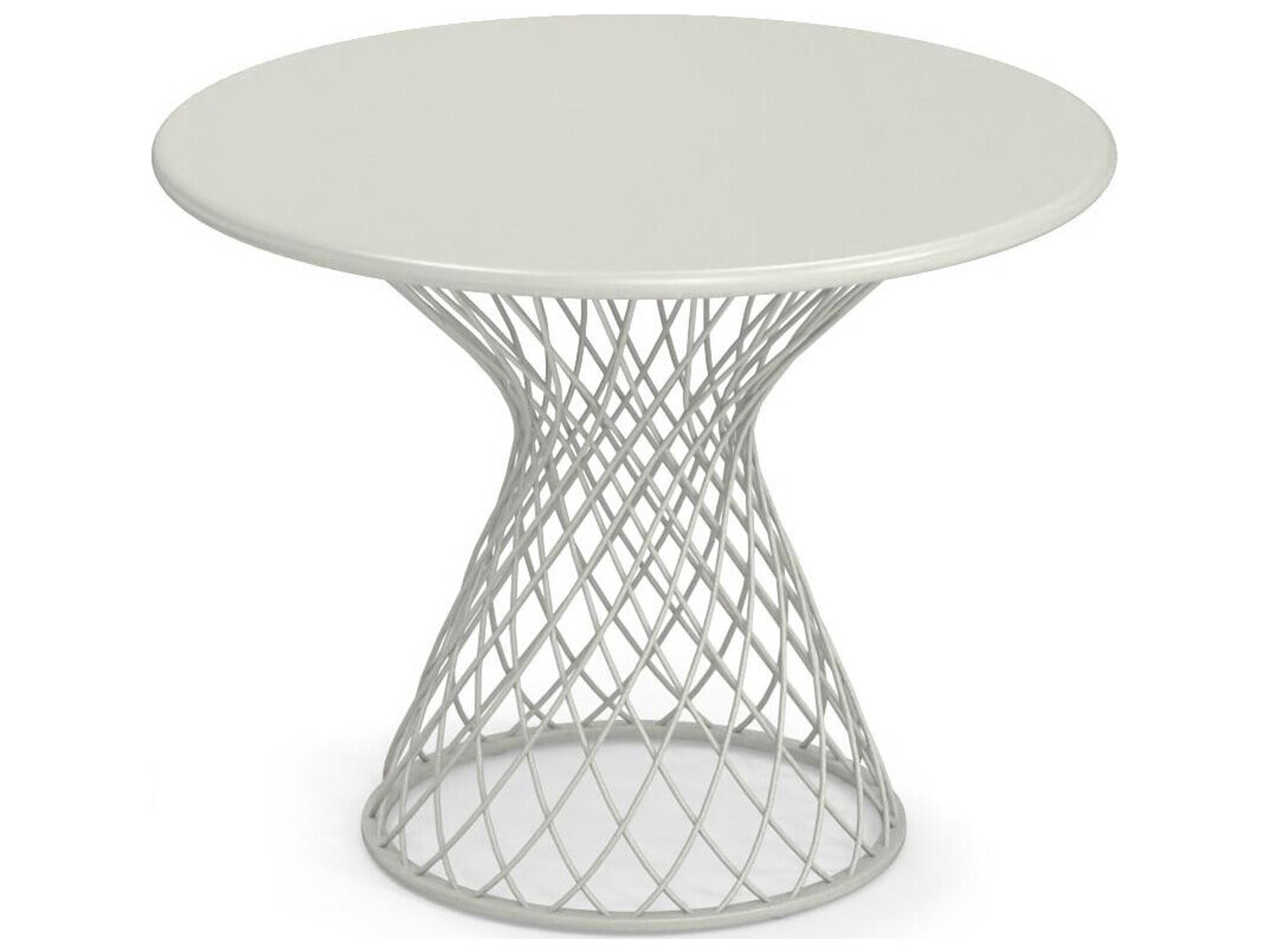 Como Steel Round Outdoor Patio End Table
