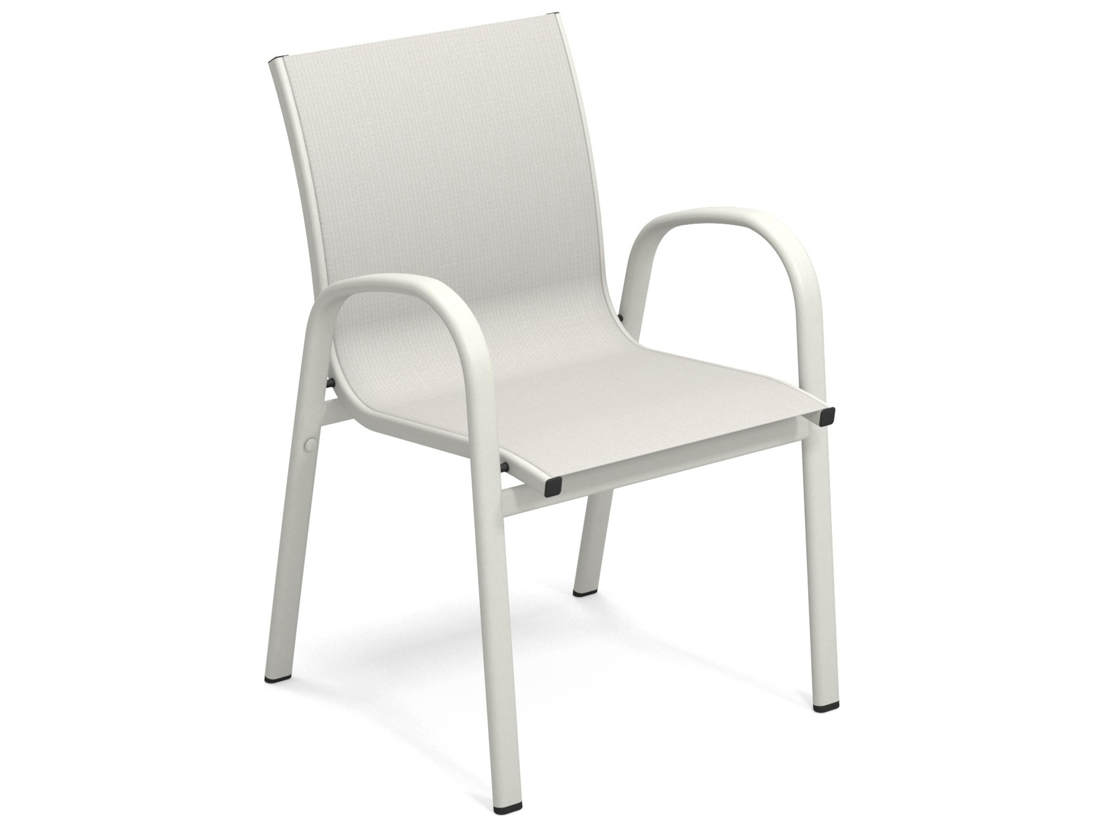 Holly Aluminum Sling Stackable Outdoor Patio Dining Arm Chair