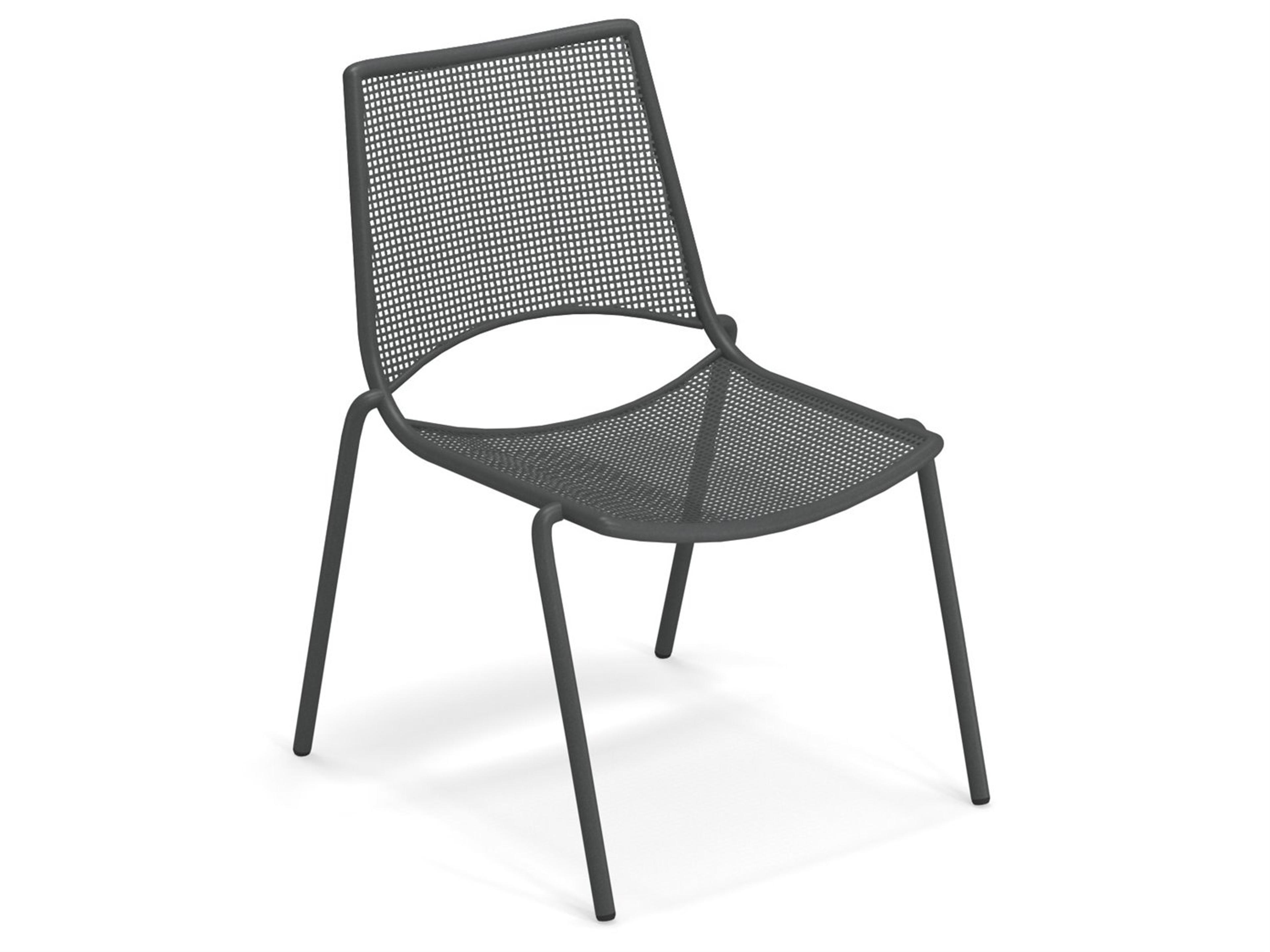 Topper Steel White Stacking Outdoor Patio Dining Side Chair