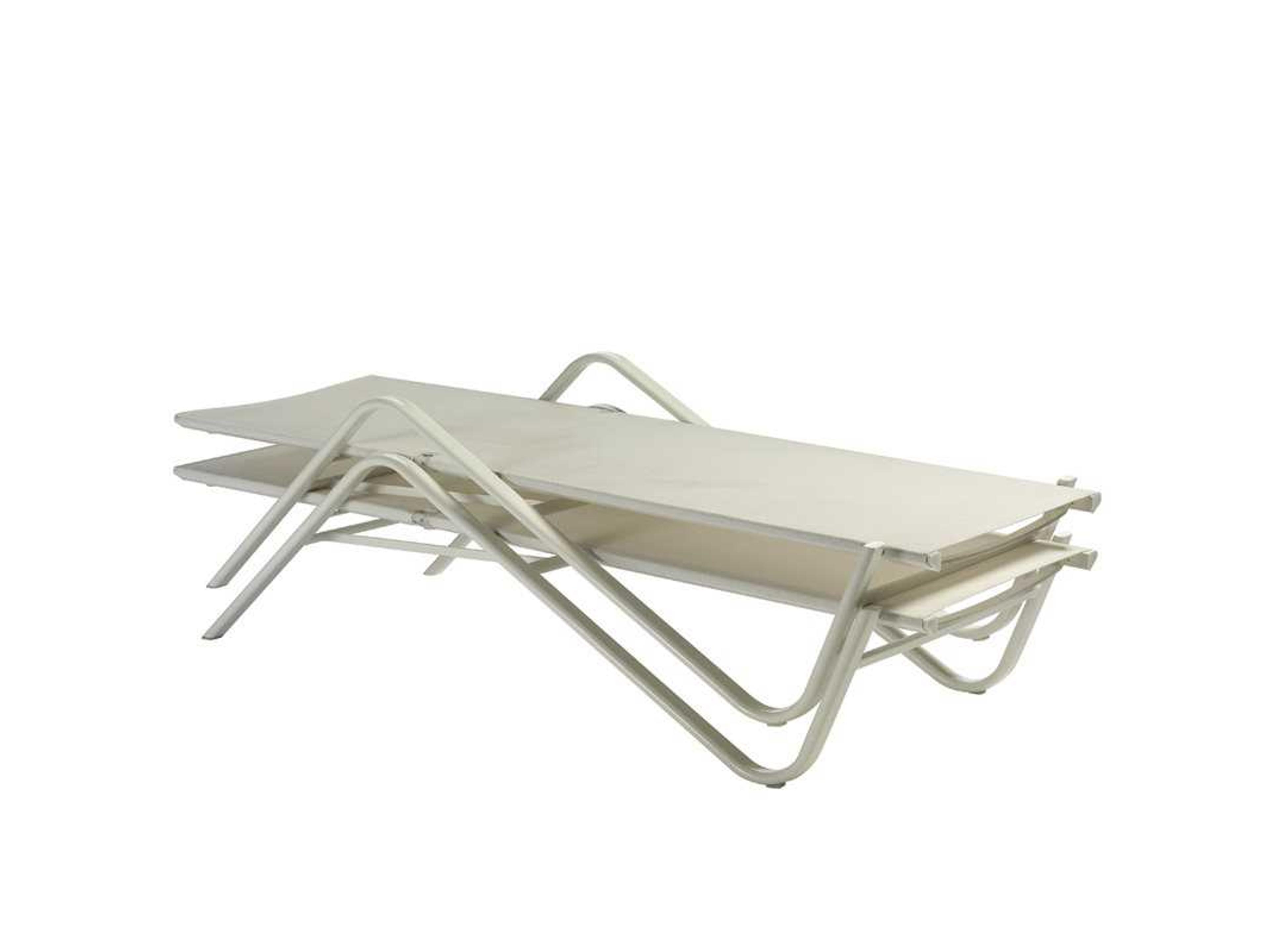 EMU Holly E-coated Powder Finish Steel Sling Outdoor Patio Chaise Lounge