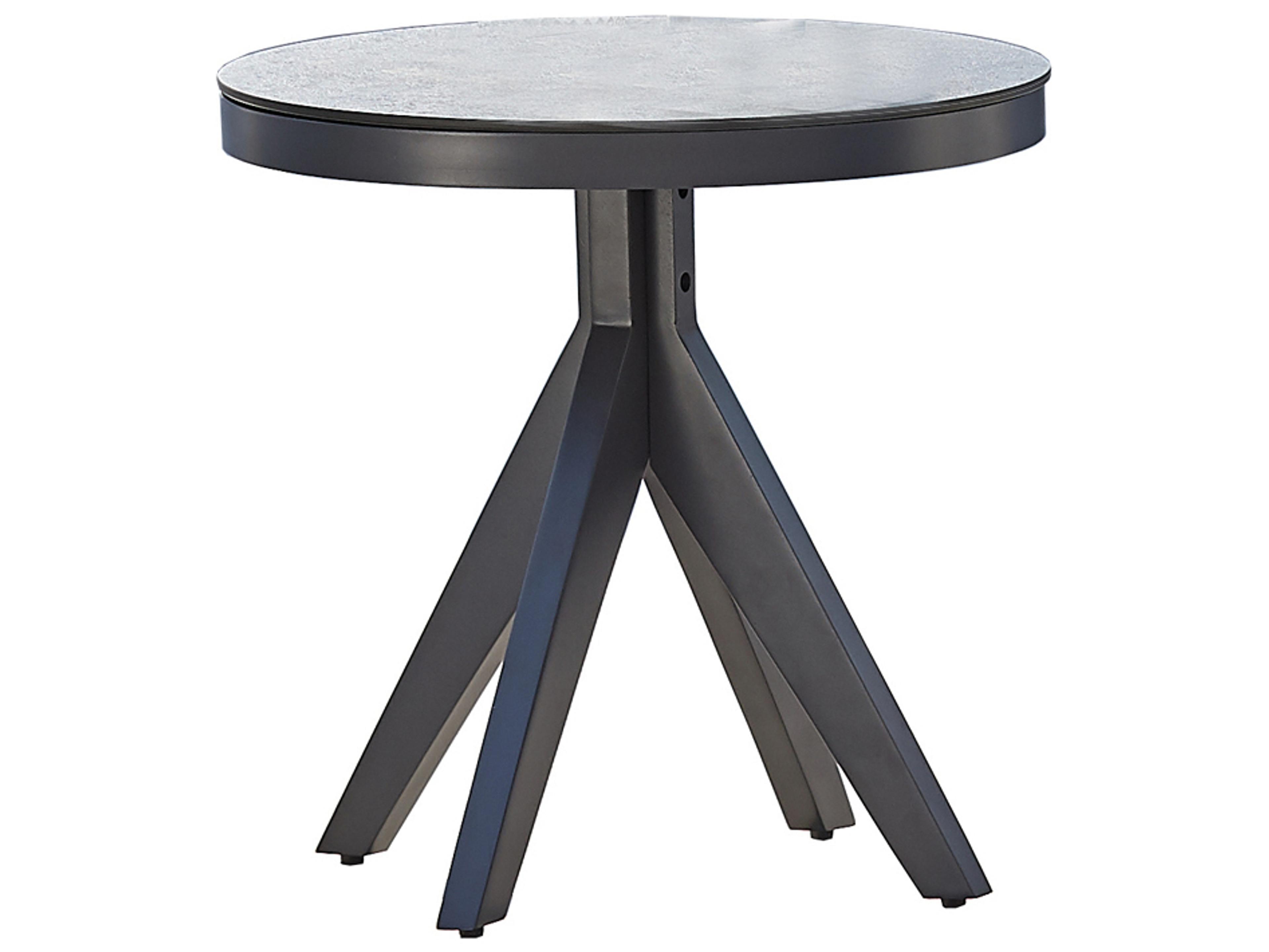 Xena Aluminum Bronze Round Patio End Table