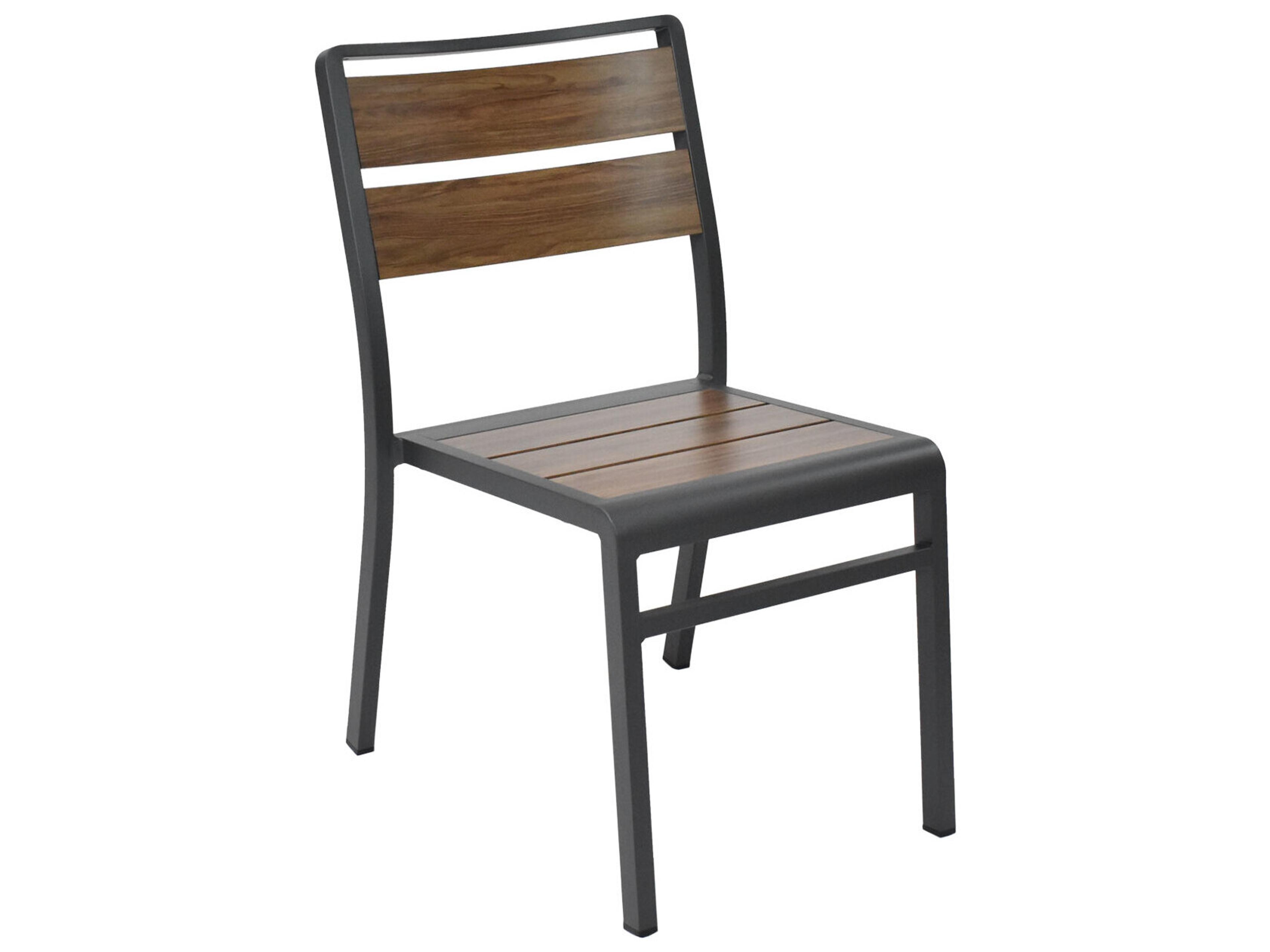 Sid Aluminum Stackable Outdoor Patio Dining Side Chair