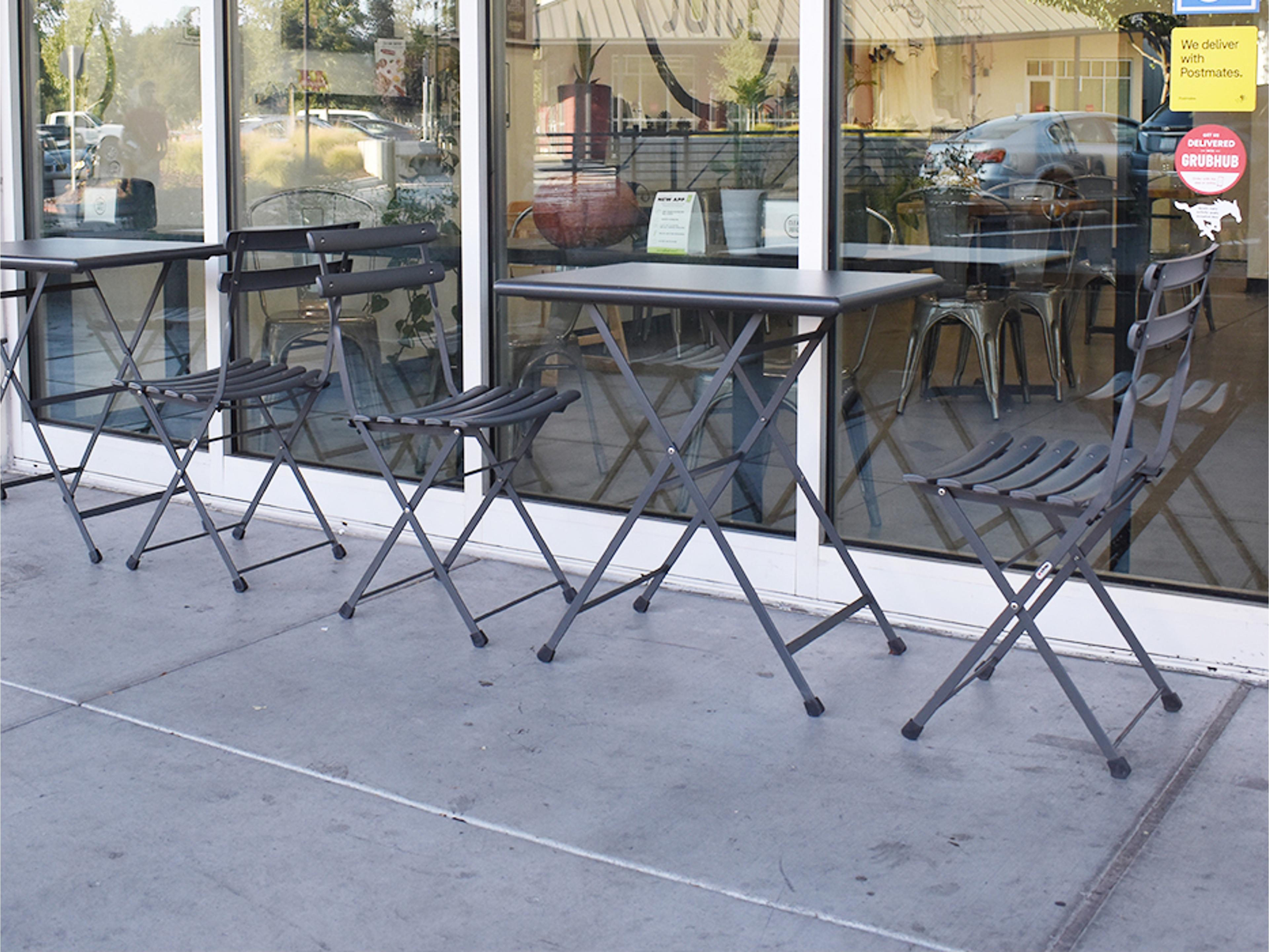 Arc En Ciel Steel Outdoor Patio Dining Set