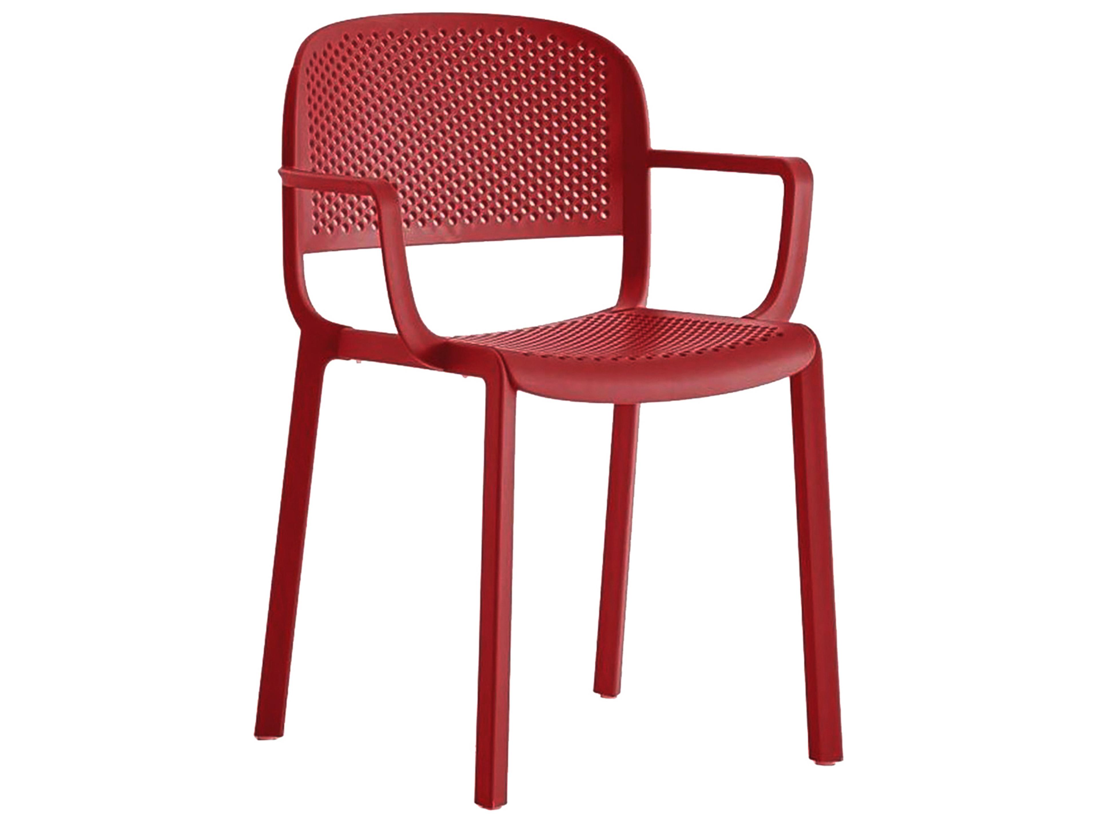 Dome Resin Stackable Outdoor Patio Dining Arm Chair