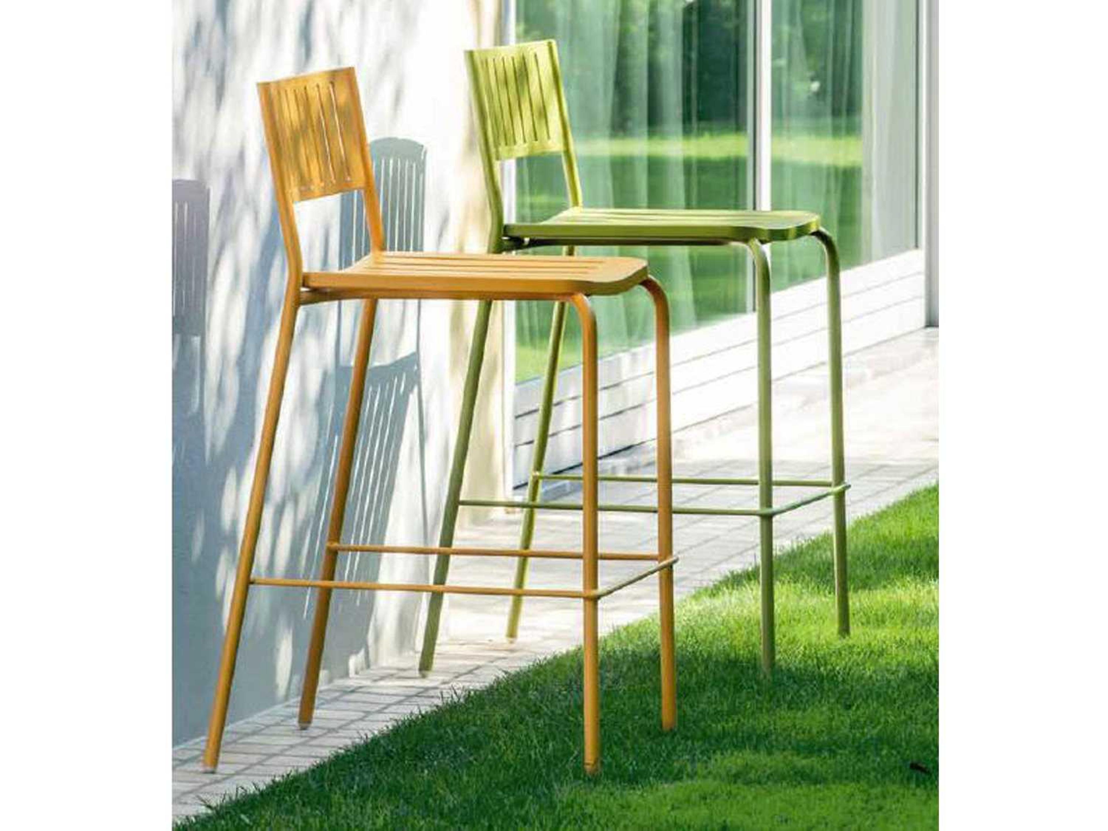 Bridge Aluminum Bar Chair Set