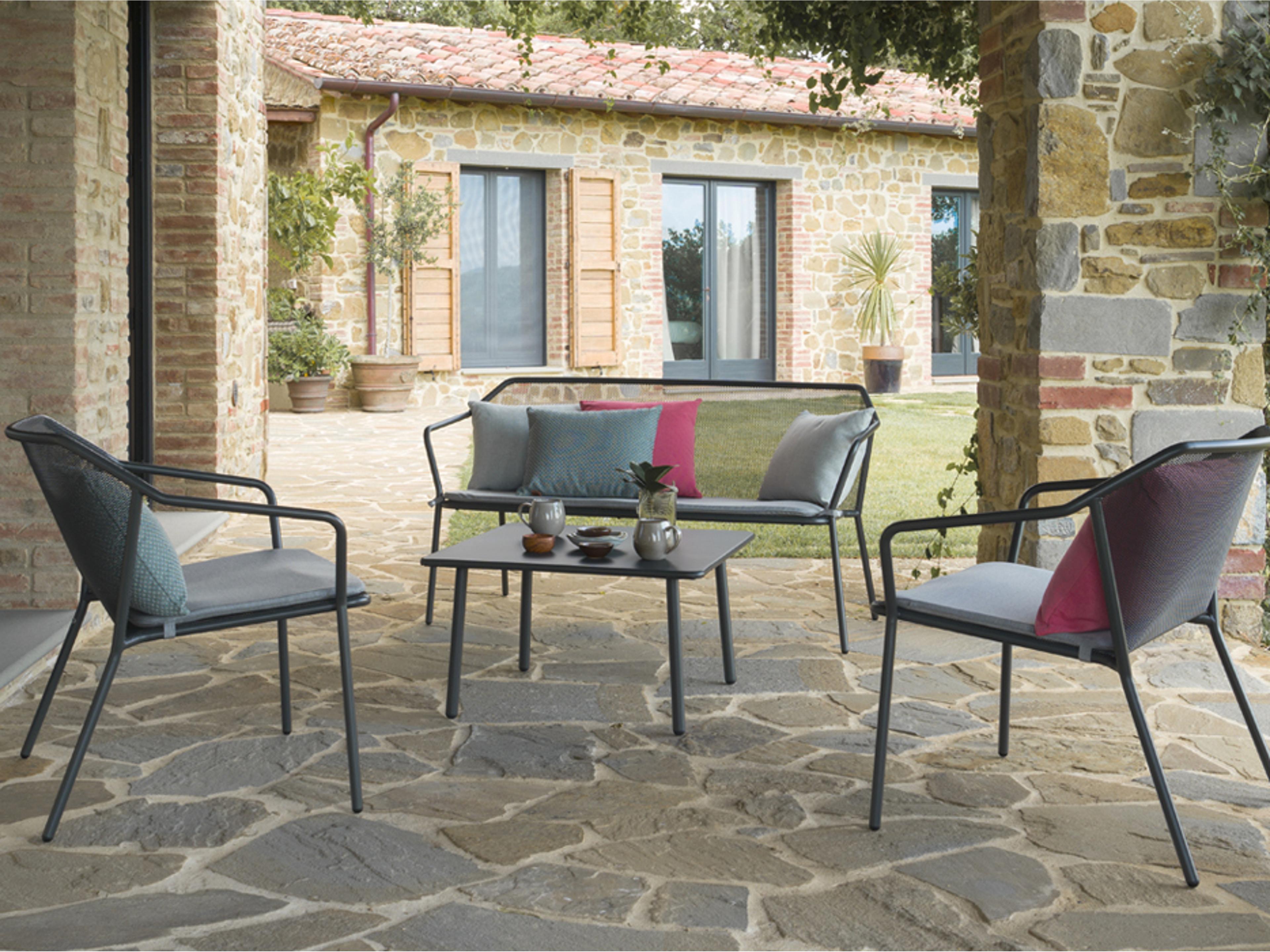 Darwin Steel Metal Outdoor Patio Lounge Set