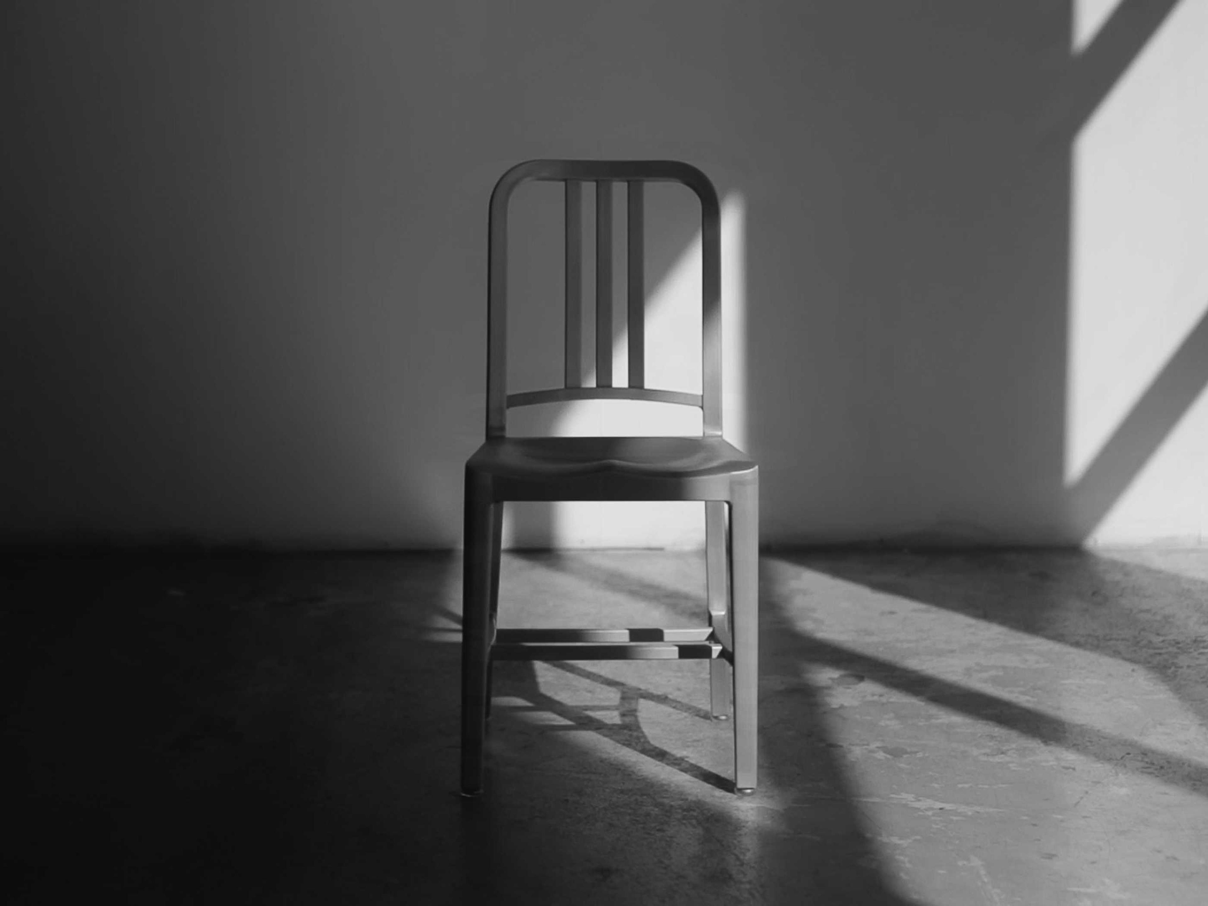 Emeco Navy Silver Side Dining Chair