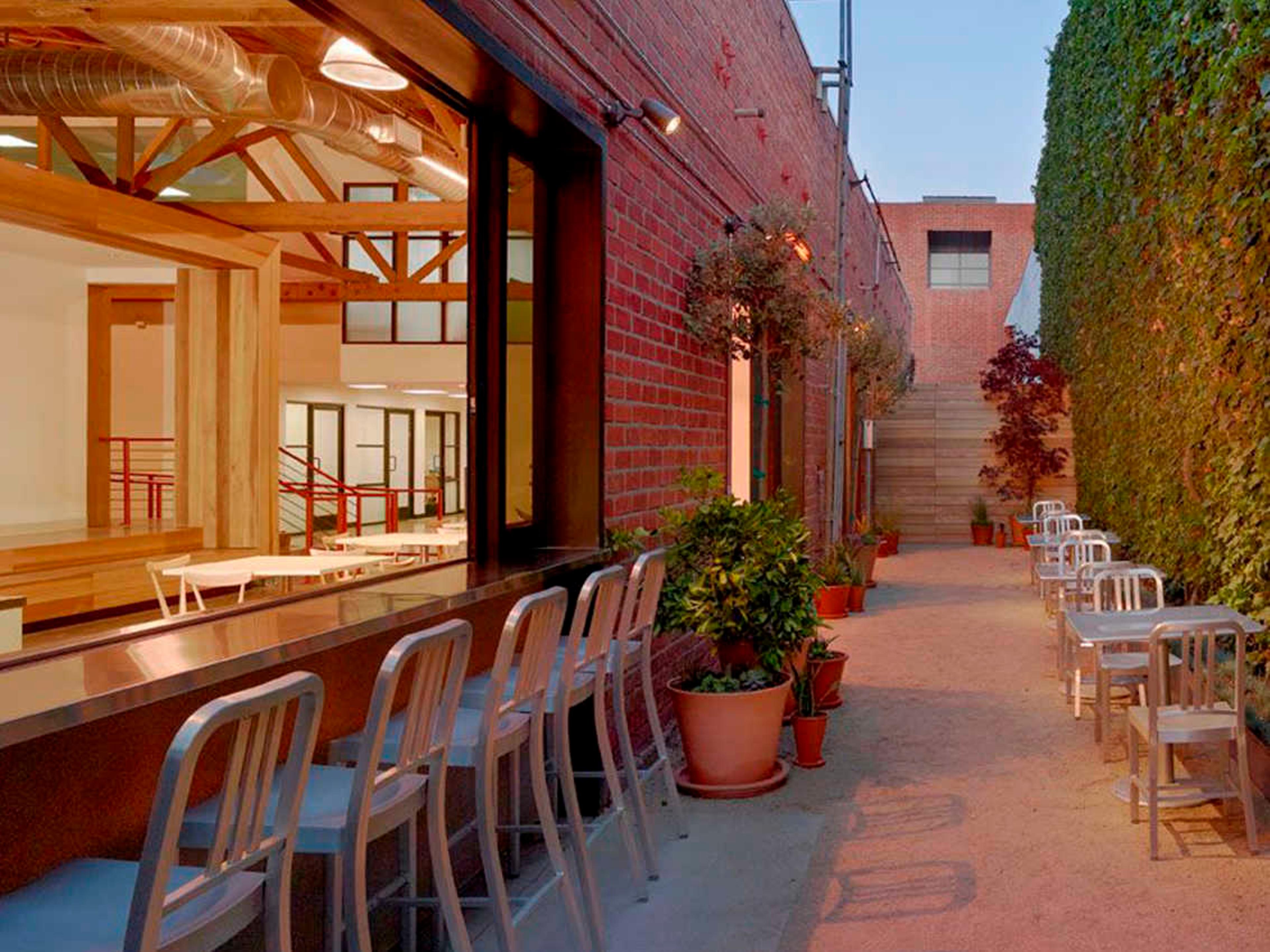 Emeco Navy Brushed Aluminum Bar Stool