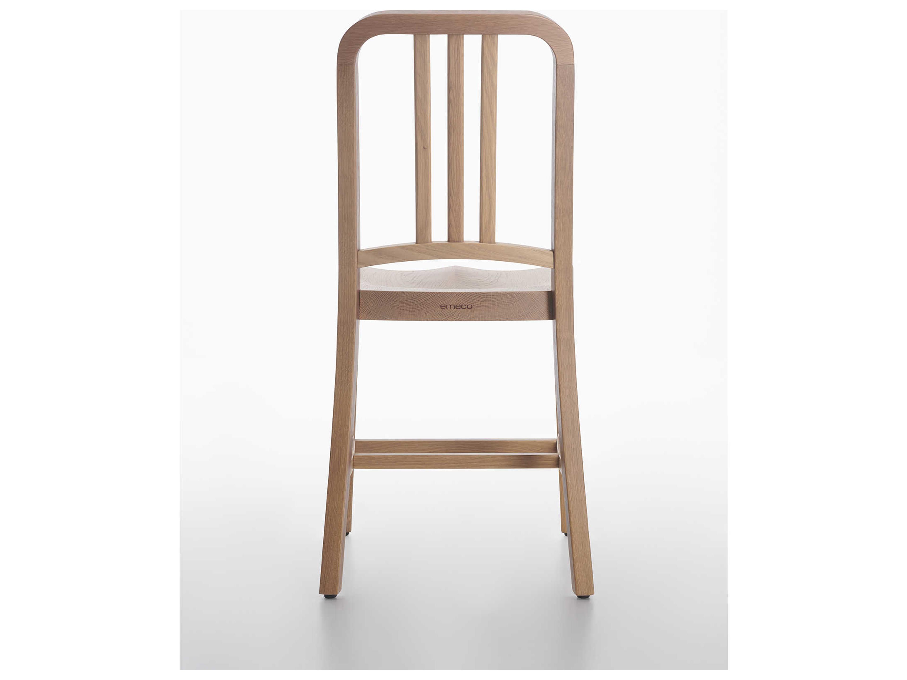 Emeco Navy Oak Wood Brown Side Dining Chair