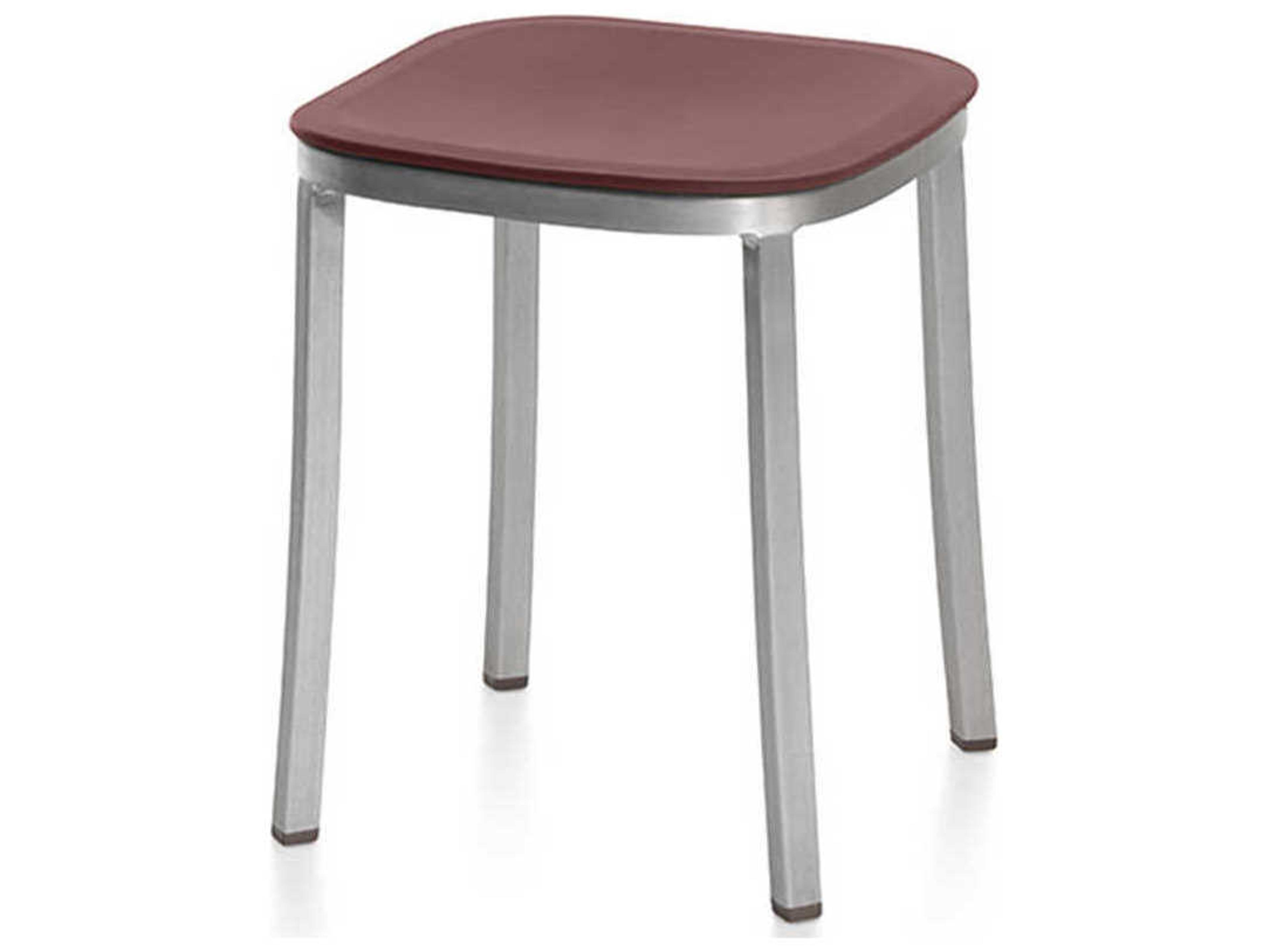 Emeco By Jasper Morrison Beige Silver Accent Stool