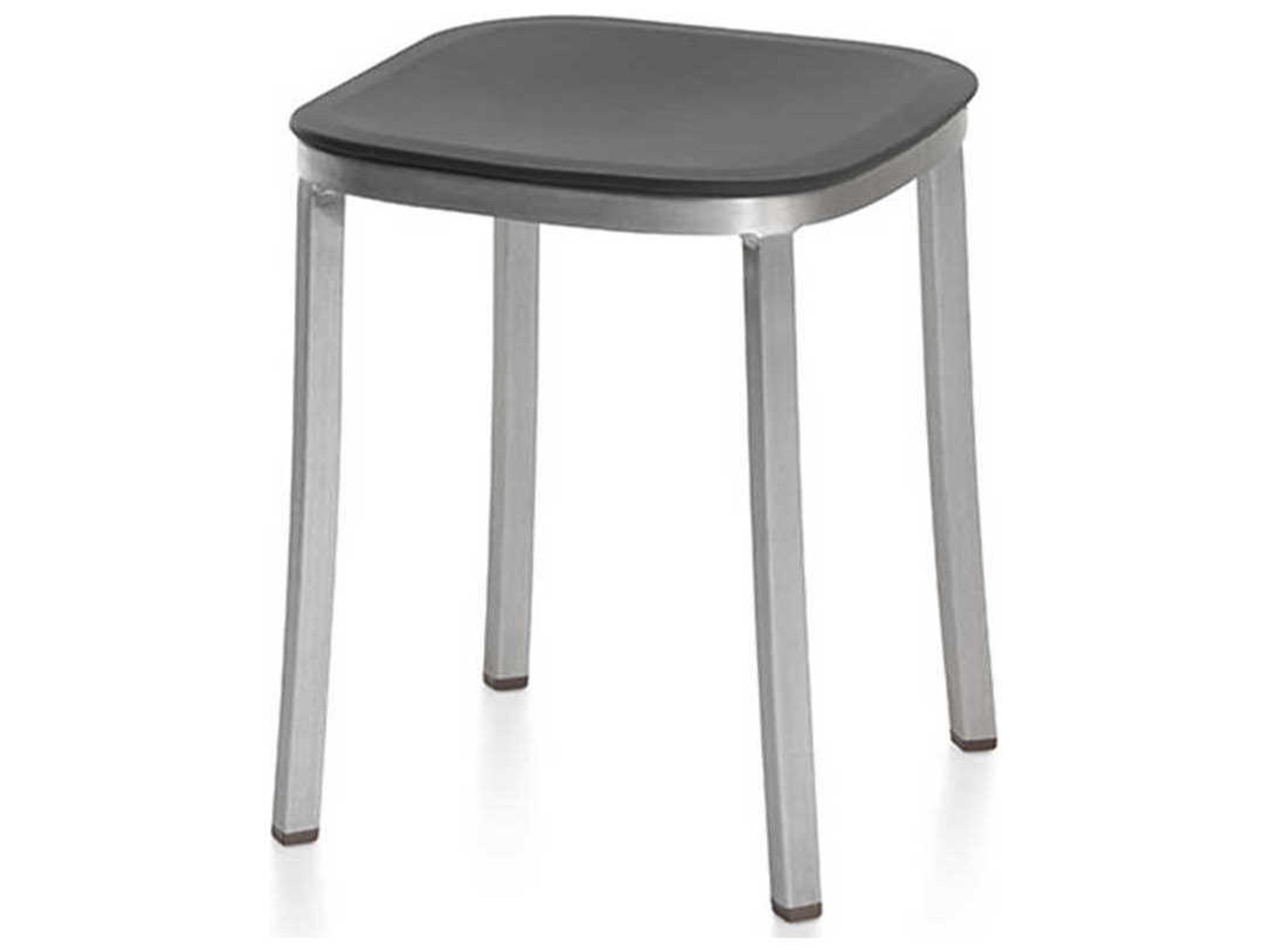 Emeco By Jasper Morrison Beige Silver Accent Stool