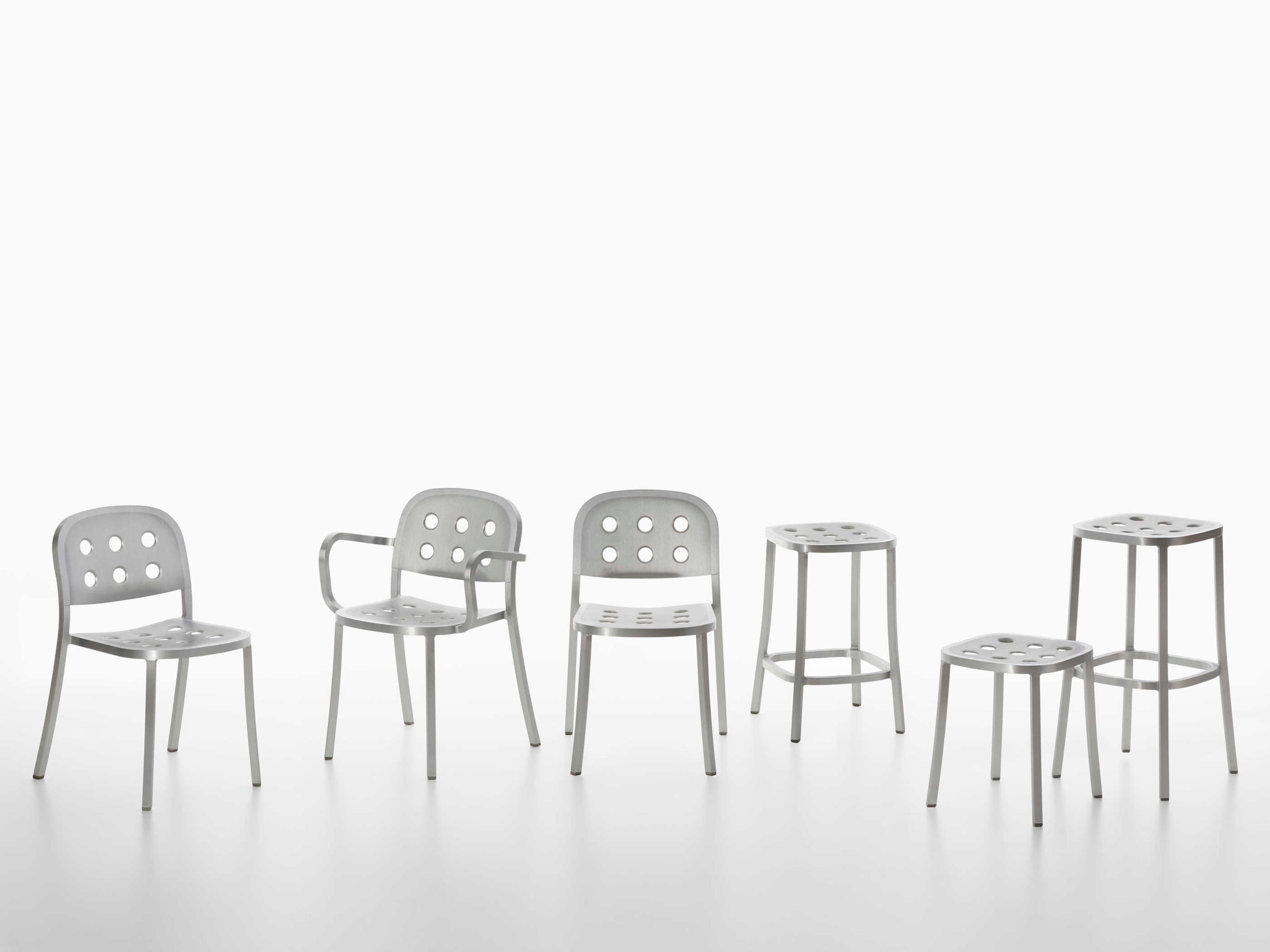 Emeco By Jasper Morrison Brushed Aluminum Bar Stool