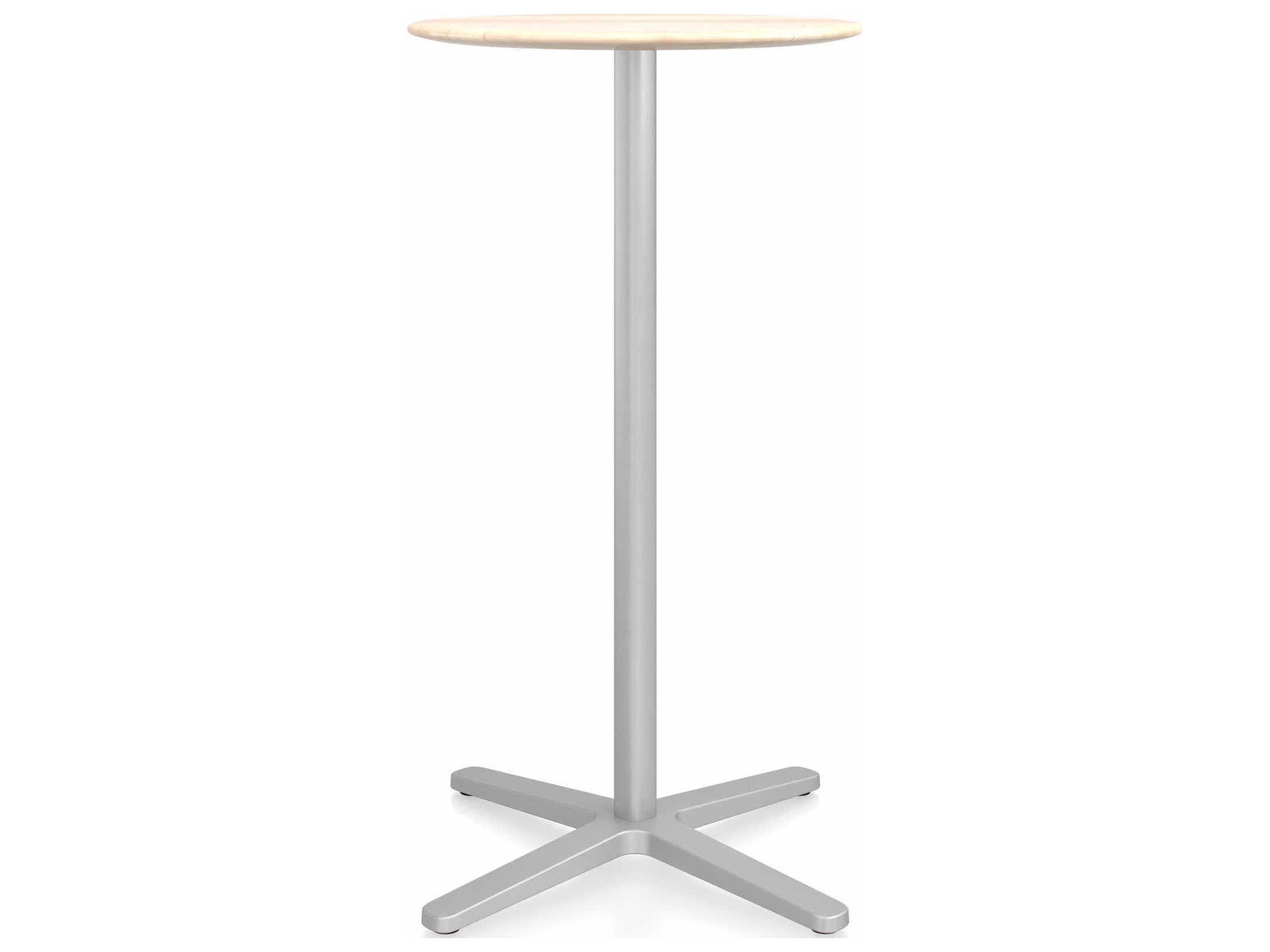 X Base By Jasper Morrison Round Wood Bar Table