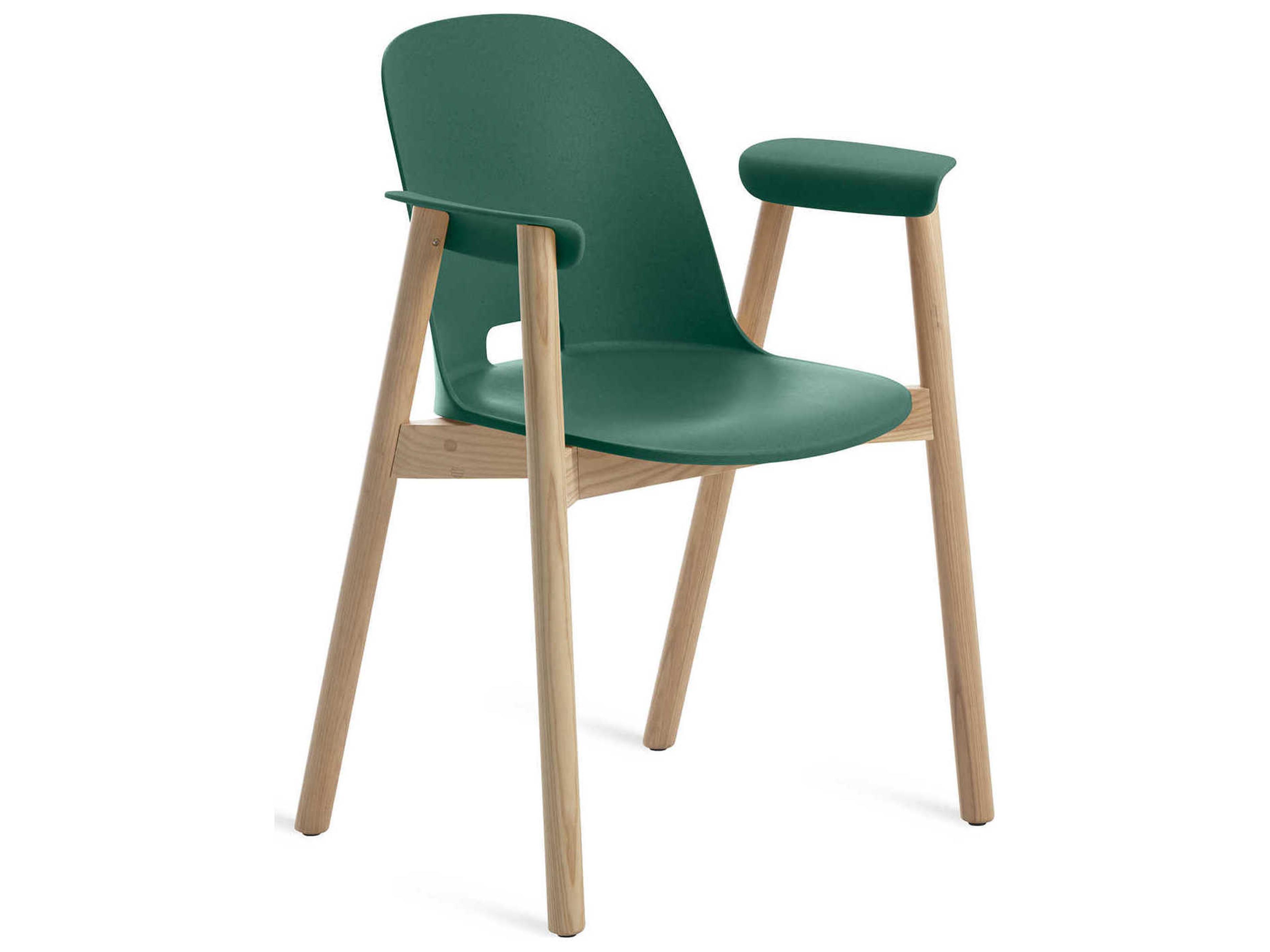 Emeco Alfi By Jasper Morrison Ash Wood Brown Arm Dining Chair