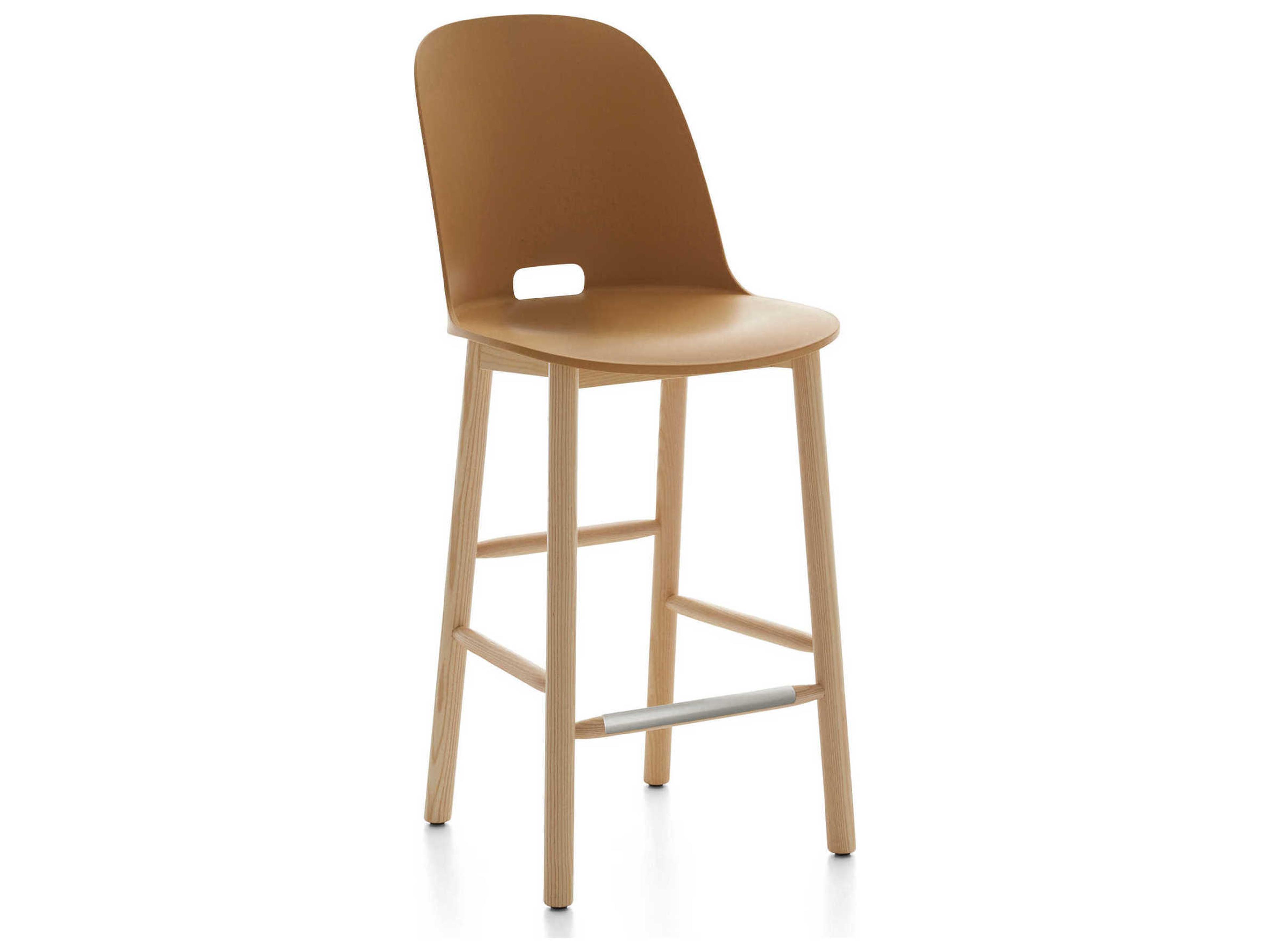 Emeco Alfi By Jasper Morrison Ash Wood Counter Stool