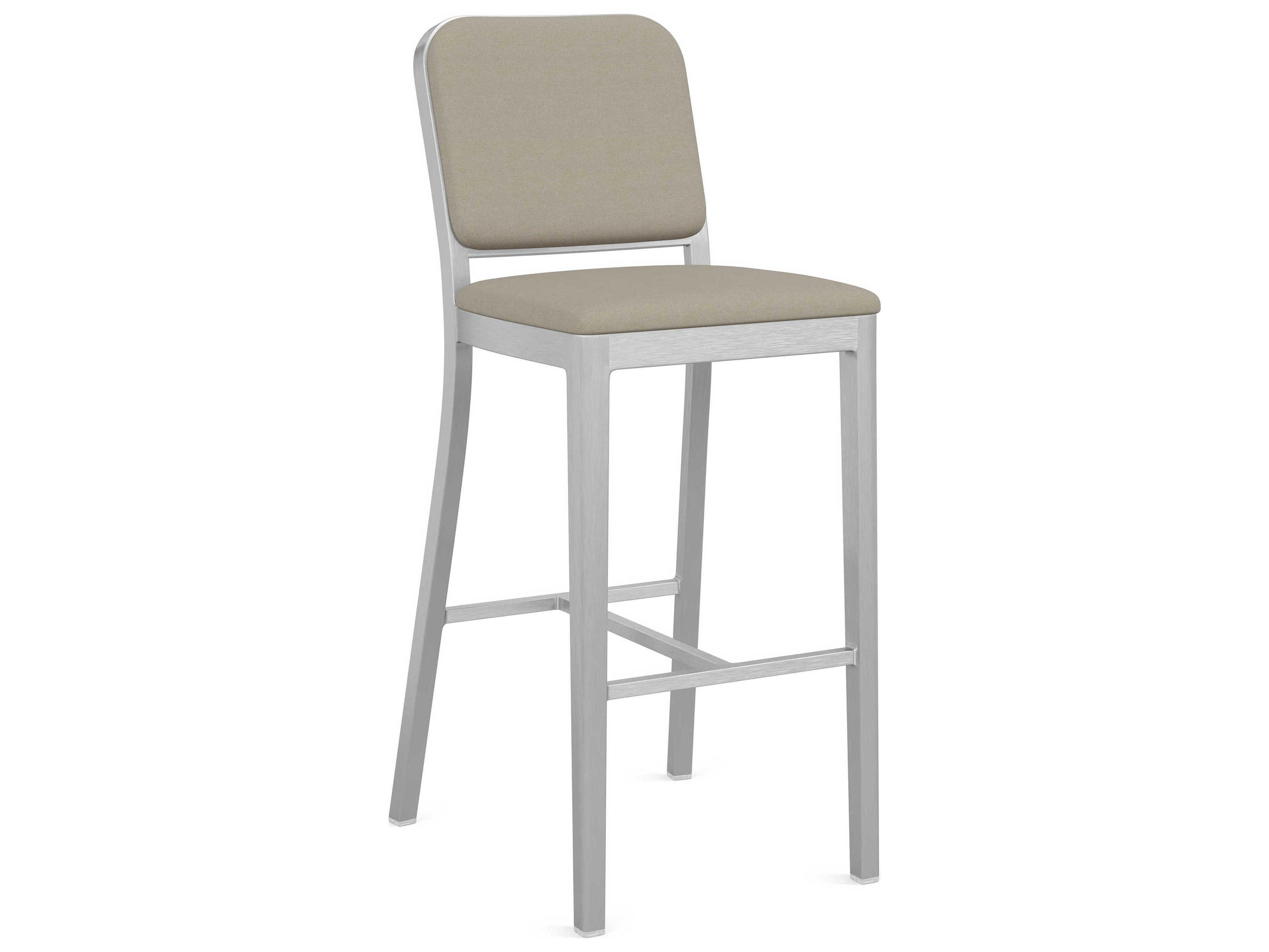 Emeco Navy Officer By Jasper Morrison Upholstered Bar Stool