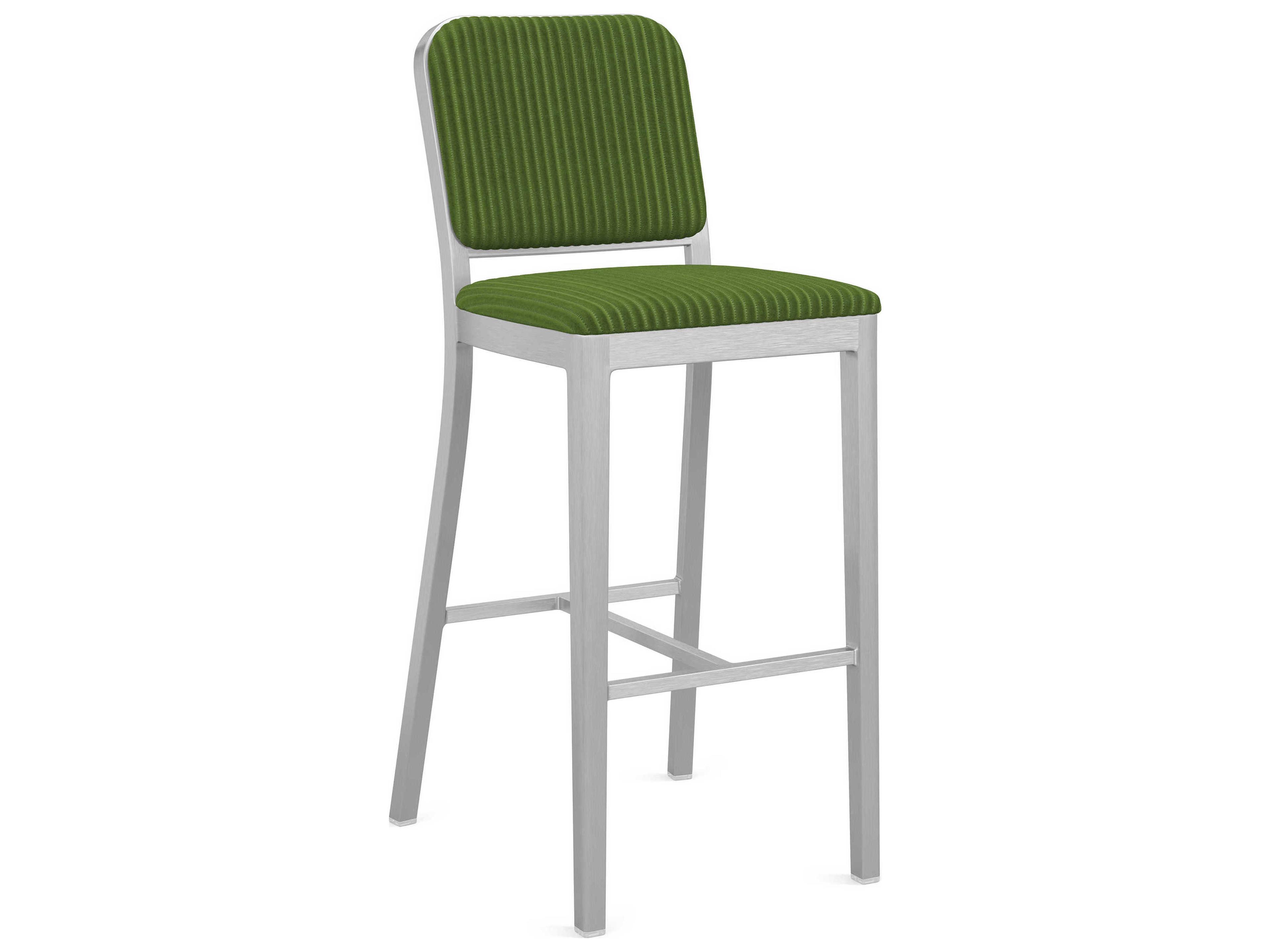 Emeco Navy Officer By Jasper Morrison Upholstered Bar Stool