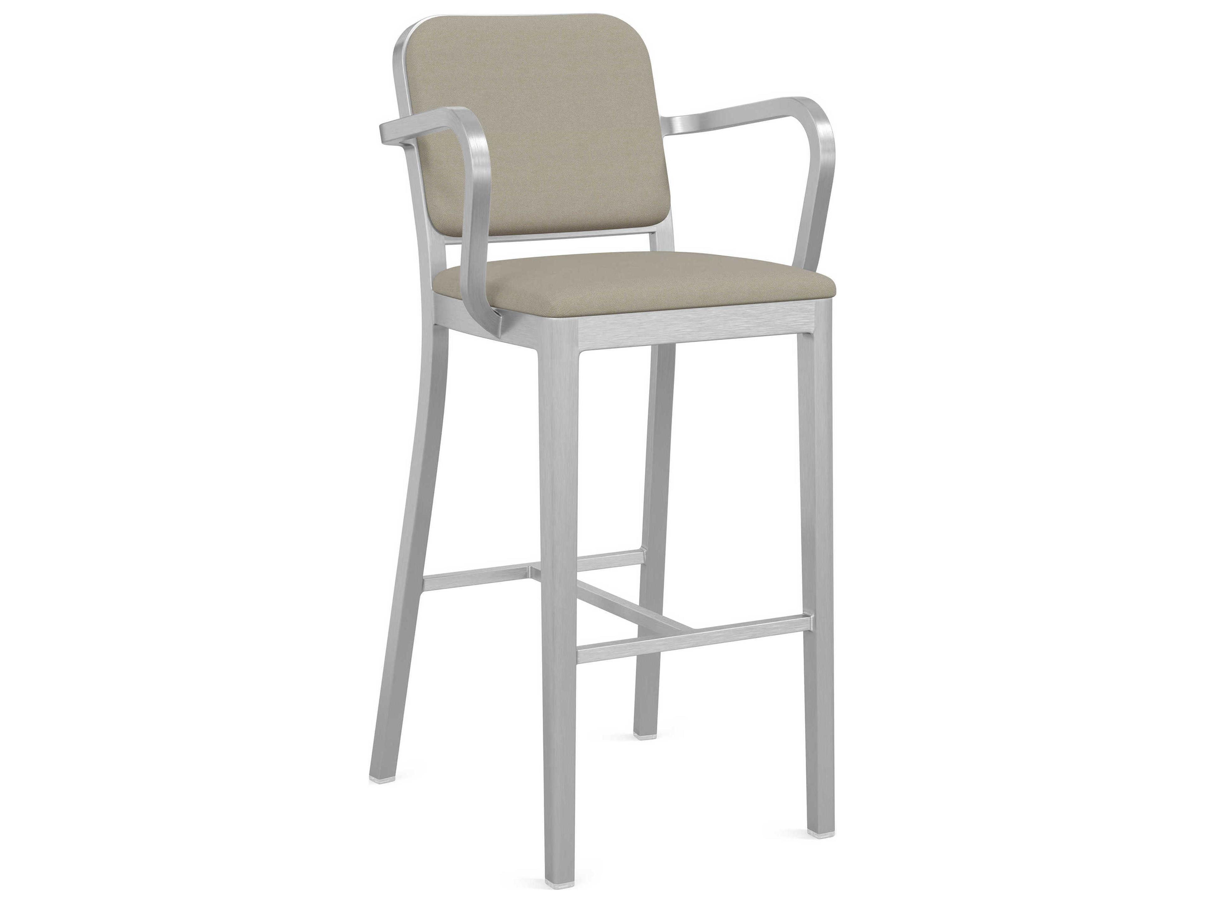 Emeco Navy Officer By Jasper Morrison Upholstered Bar Stool