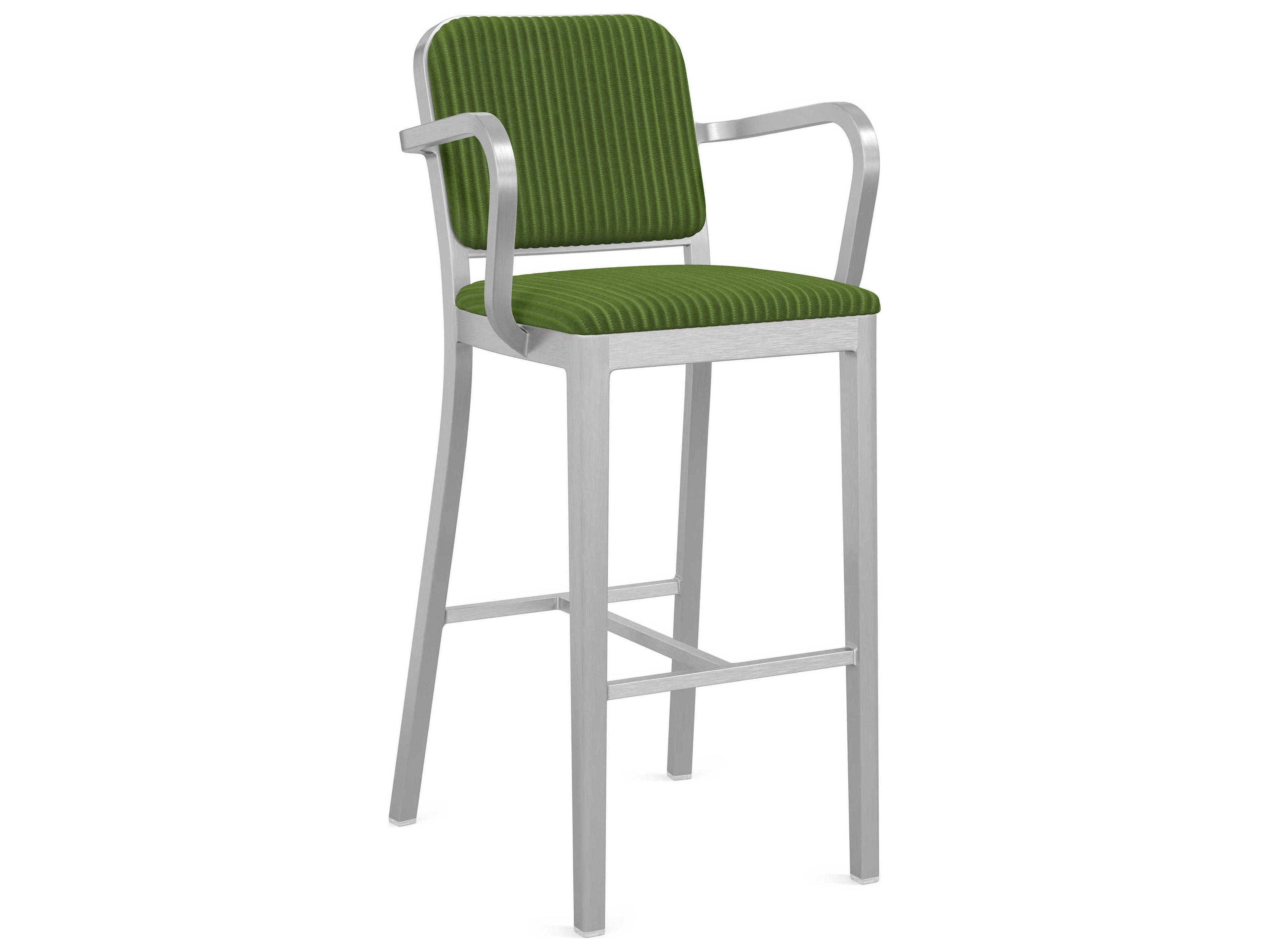 Emeco Navy Officer By Jasper Morrison Upholstered Bar Stool