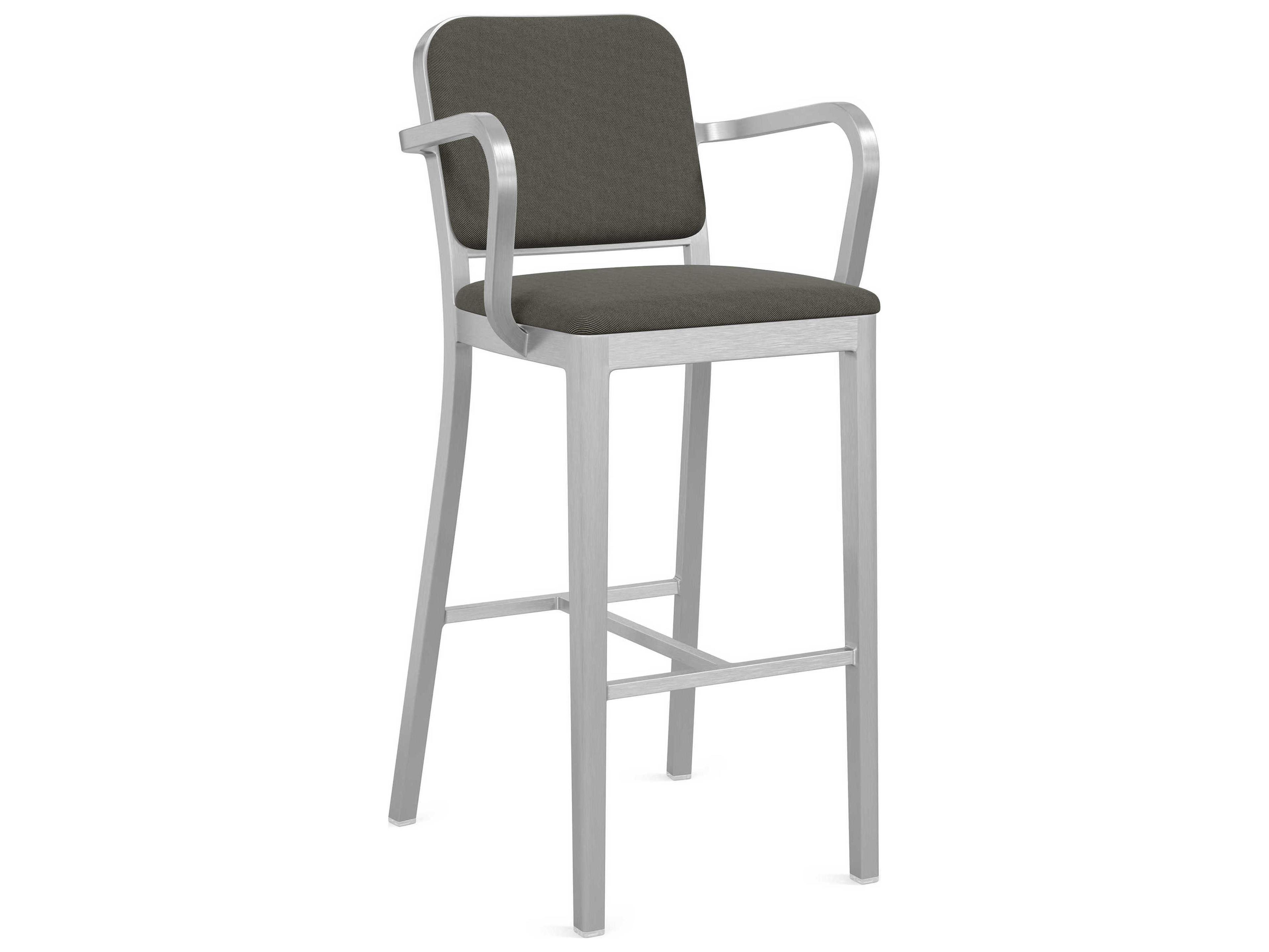 Emeco Navy Officer By Jasper Morrison Upholstered Bar Stool