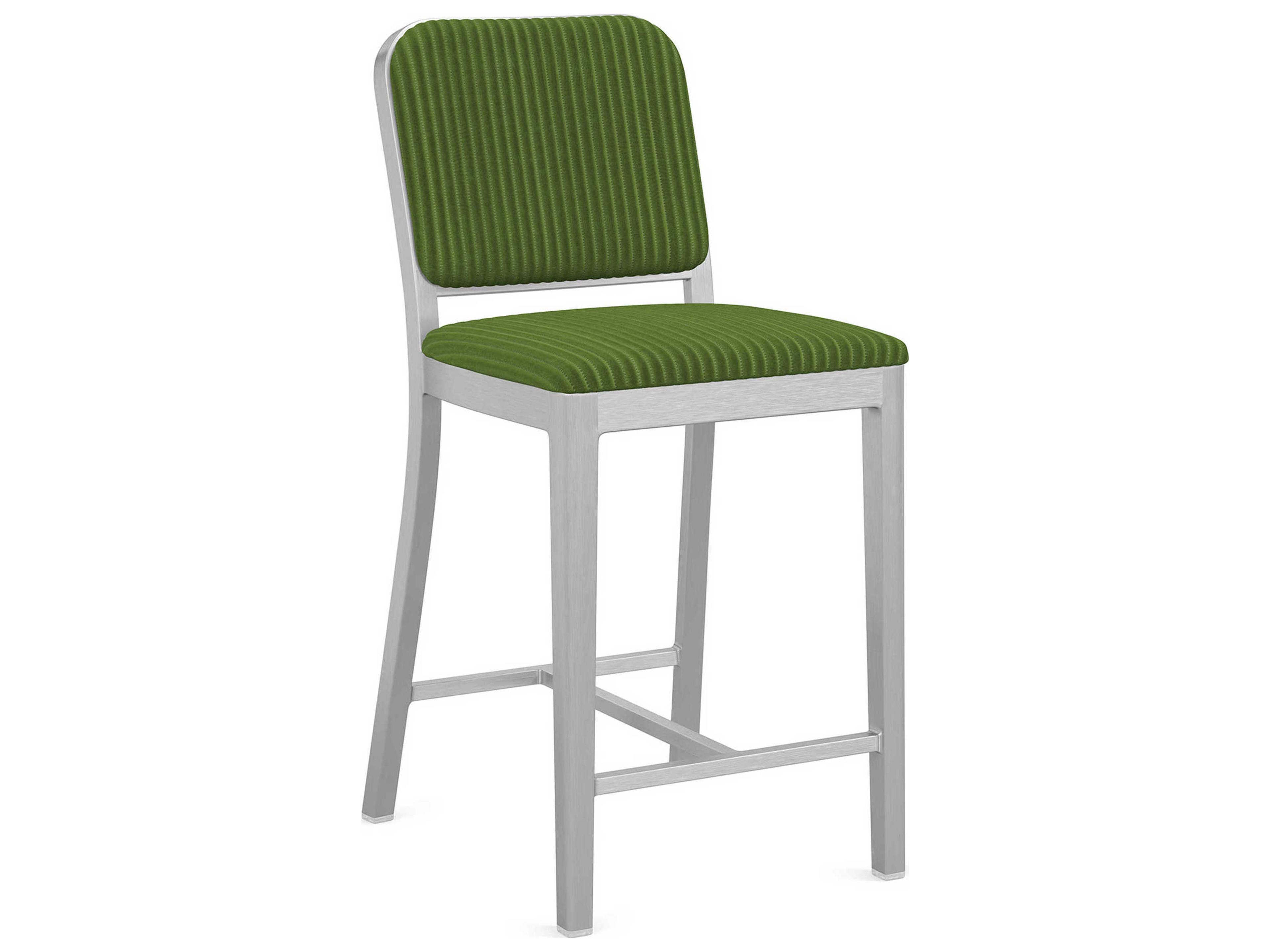 Emeco Navy Officer By Jasper Morrison Upholstered Counter Stool