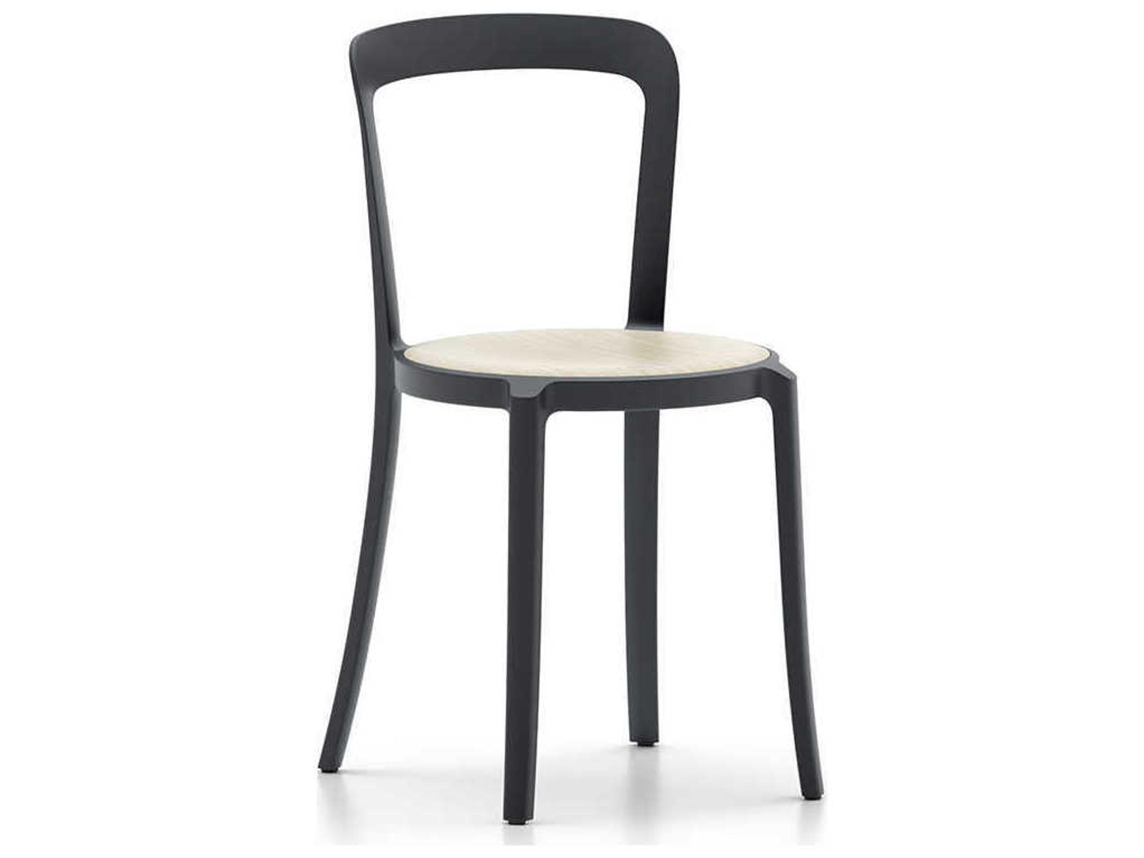 On & By Barber Osgerby Ply Wood Black Side Dining Chair