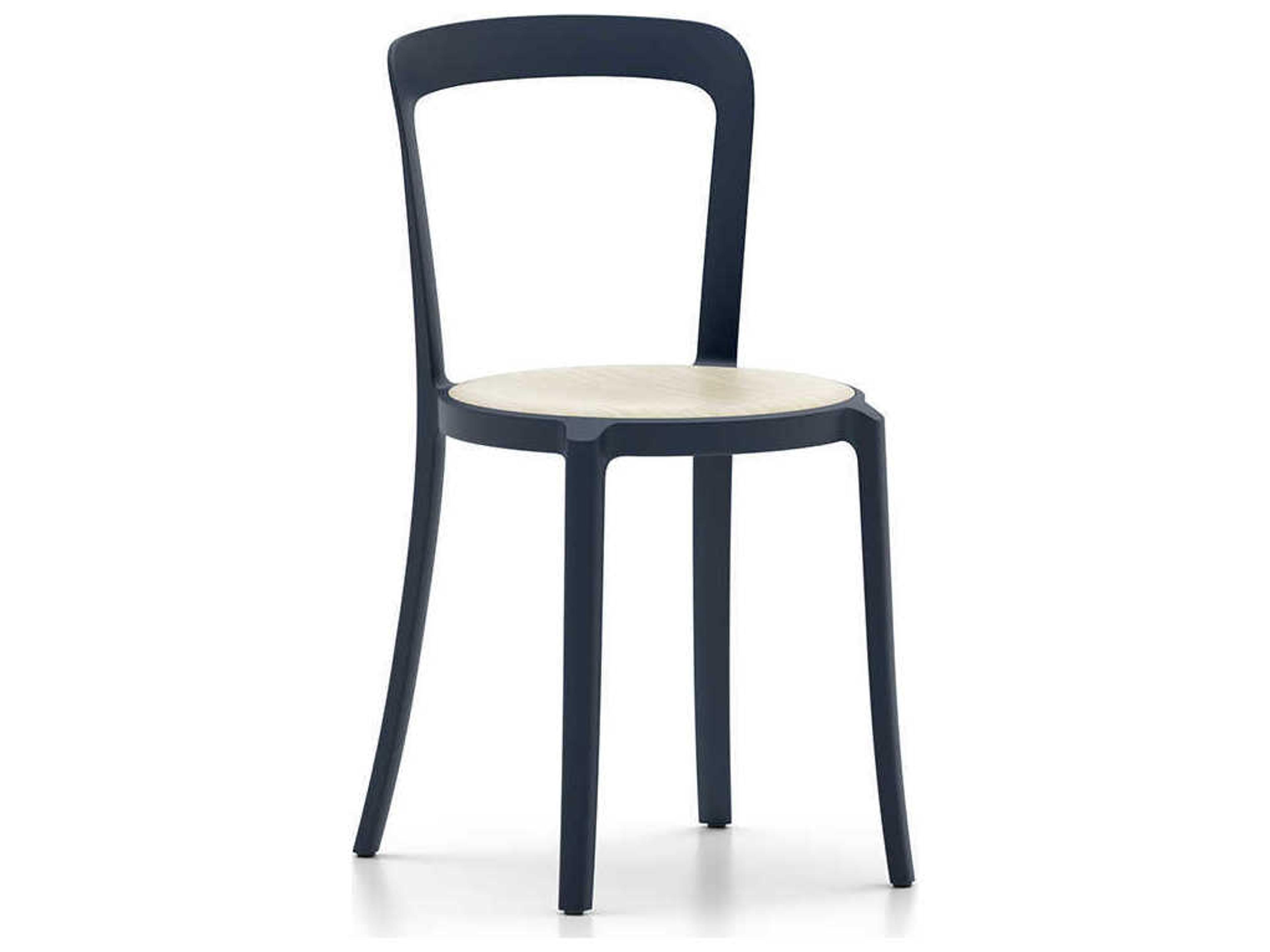 Emeco On & By Barber Osgerby Ply Wood Black Side Dining Chair