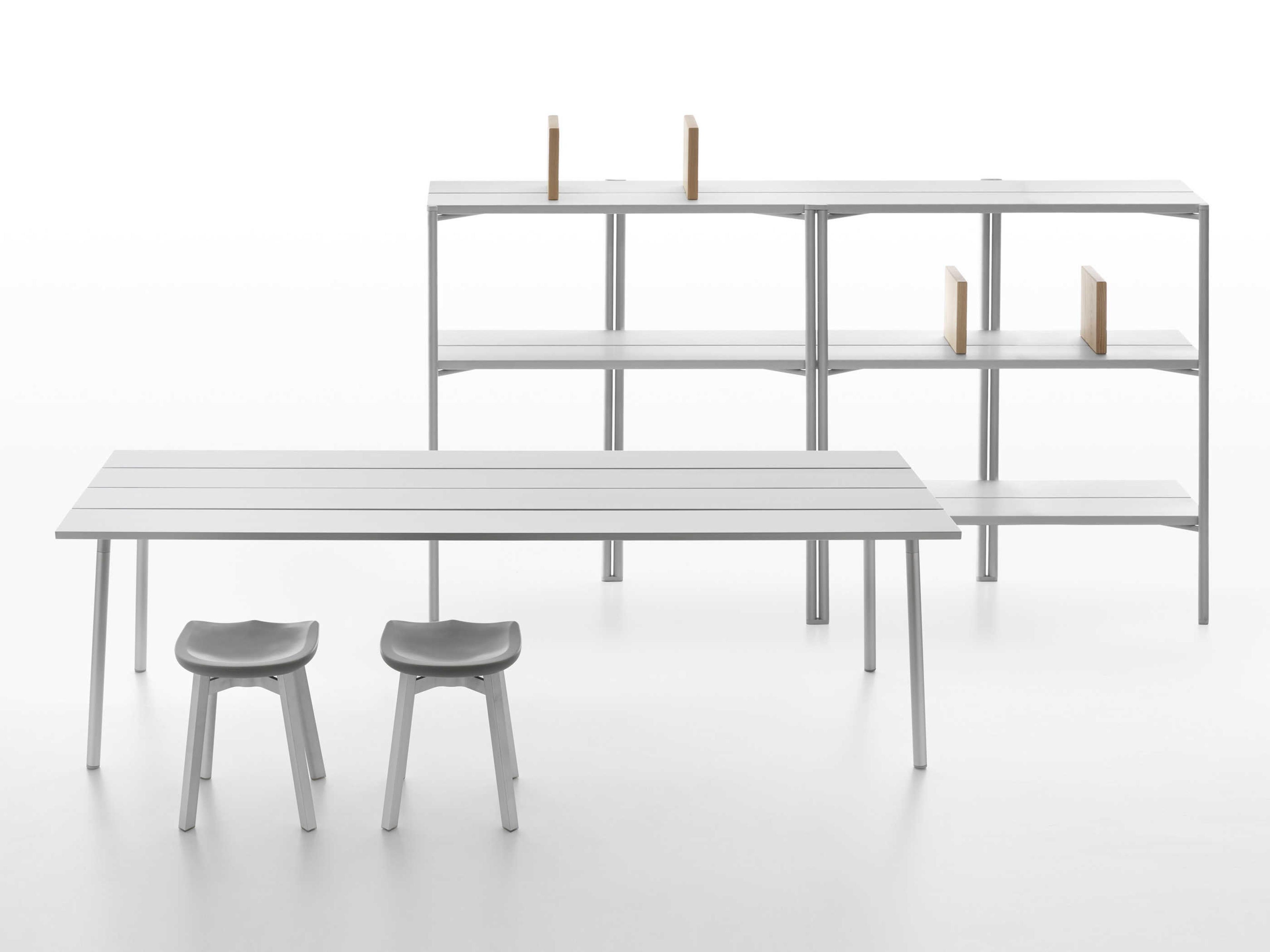 Emeco Run By Sam Hecht And Kim Colin Rectangular Metal Aluminum Anodized Dining Table