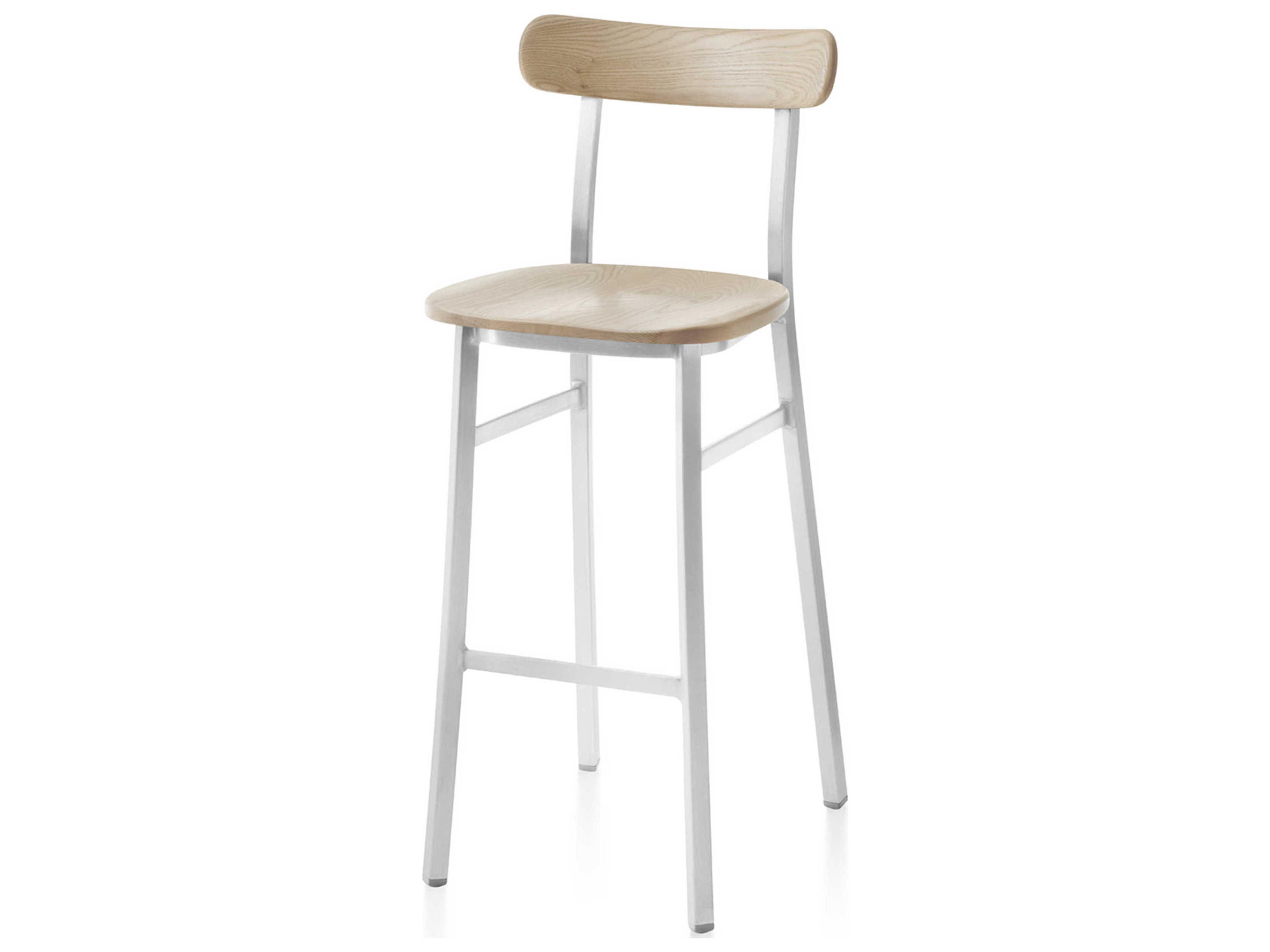 Emeco Utility By Jasper Morrison Solid Wood Bar Stool