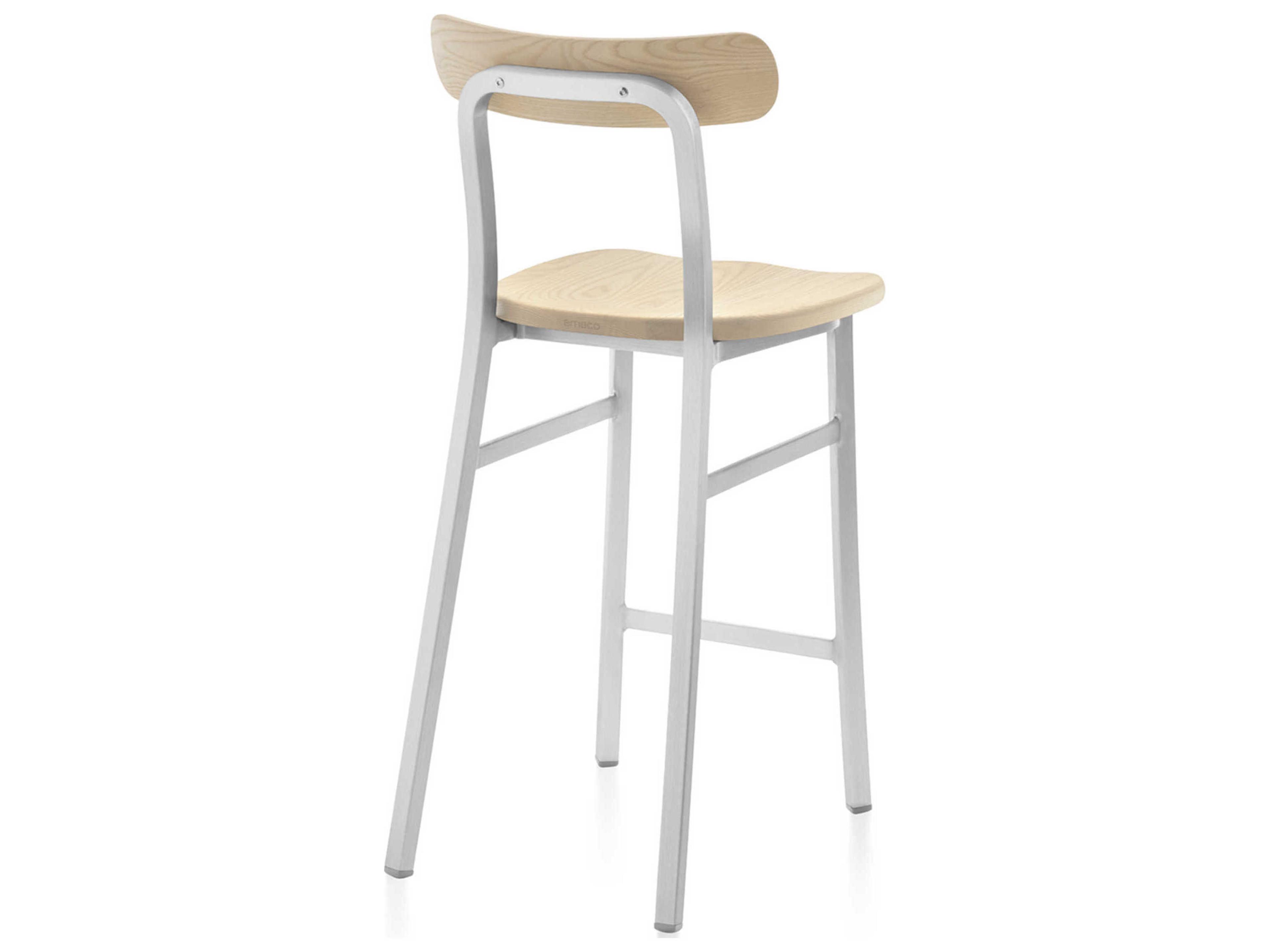 Emeco Utility By Jasper Morrison Solid Wood Counter Stool