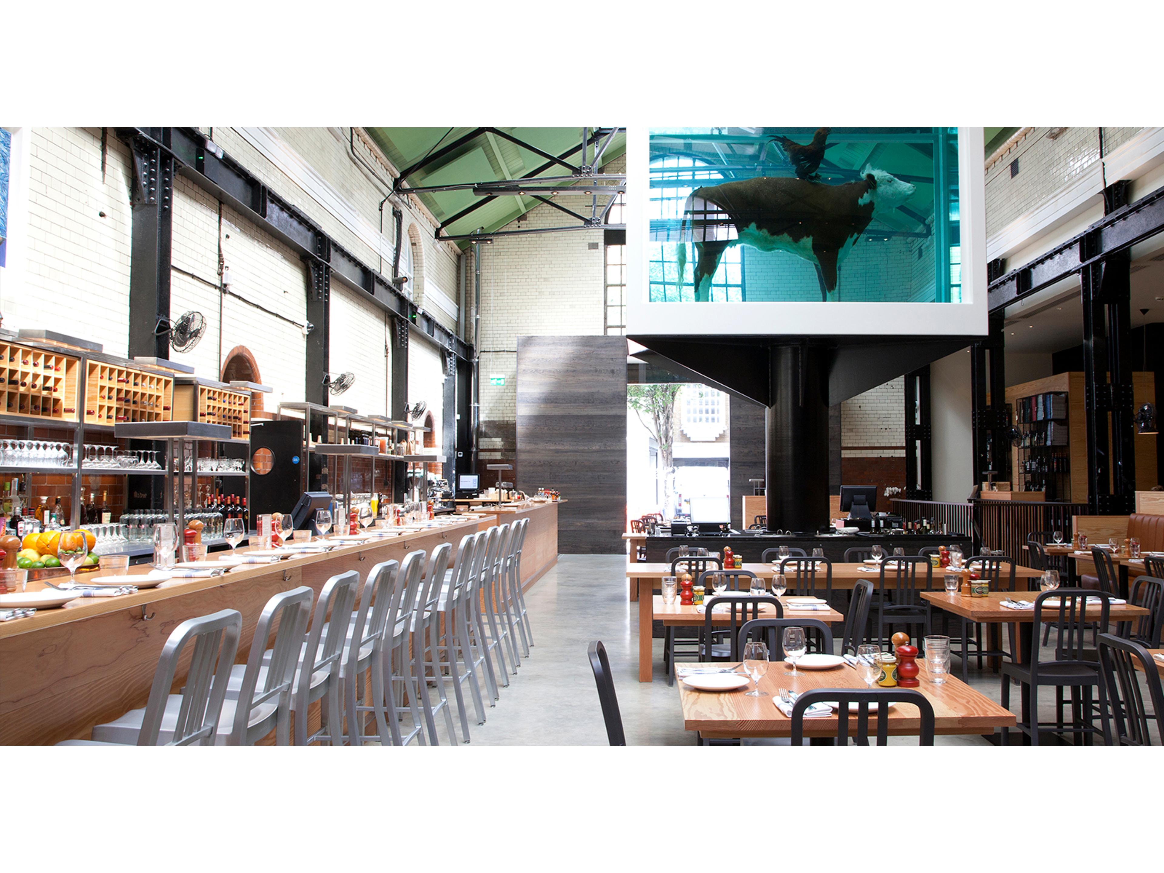 Emeco Outdoor Navy Polished Aluminum Bar Stool