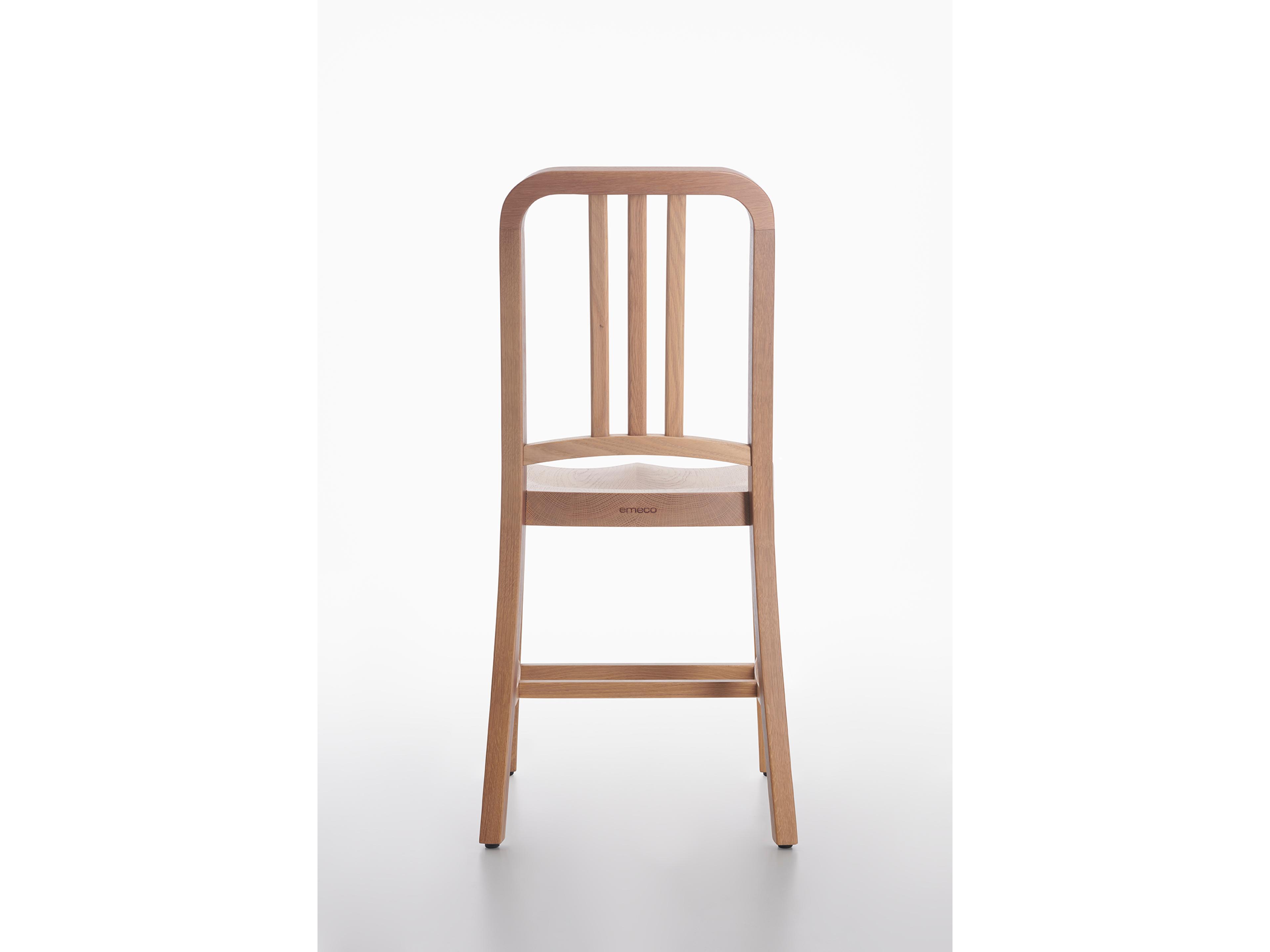 Emeco Outdoor Navy Wood White Oak Dining Side Chair