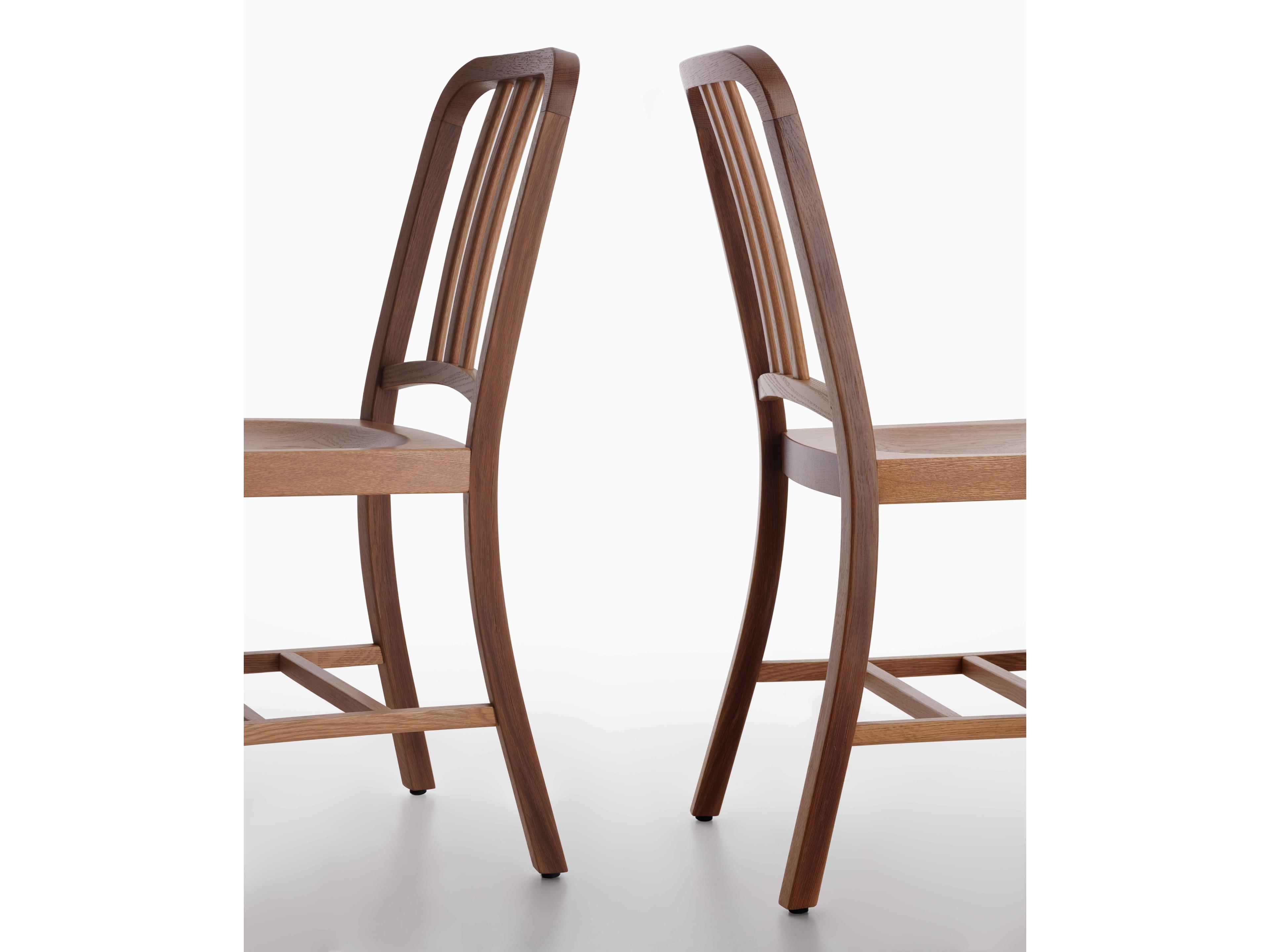 Emeco Outdoor Navy Wood White Oak Dining Side Chair