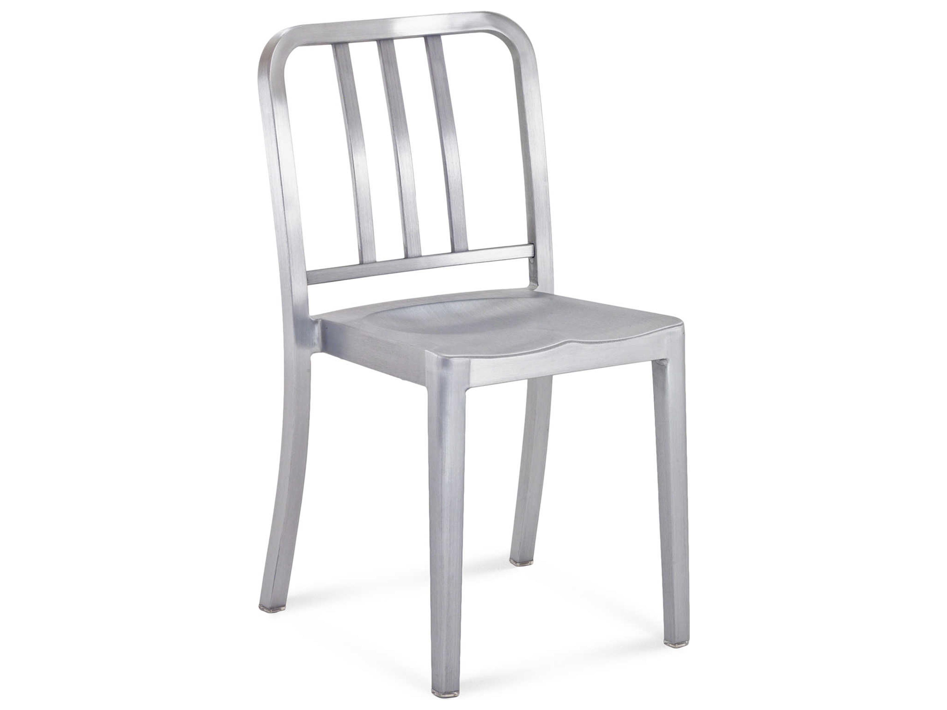 Heritage Brushed Aluminum Dining Side Chair
