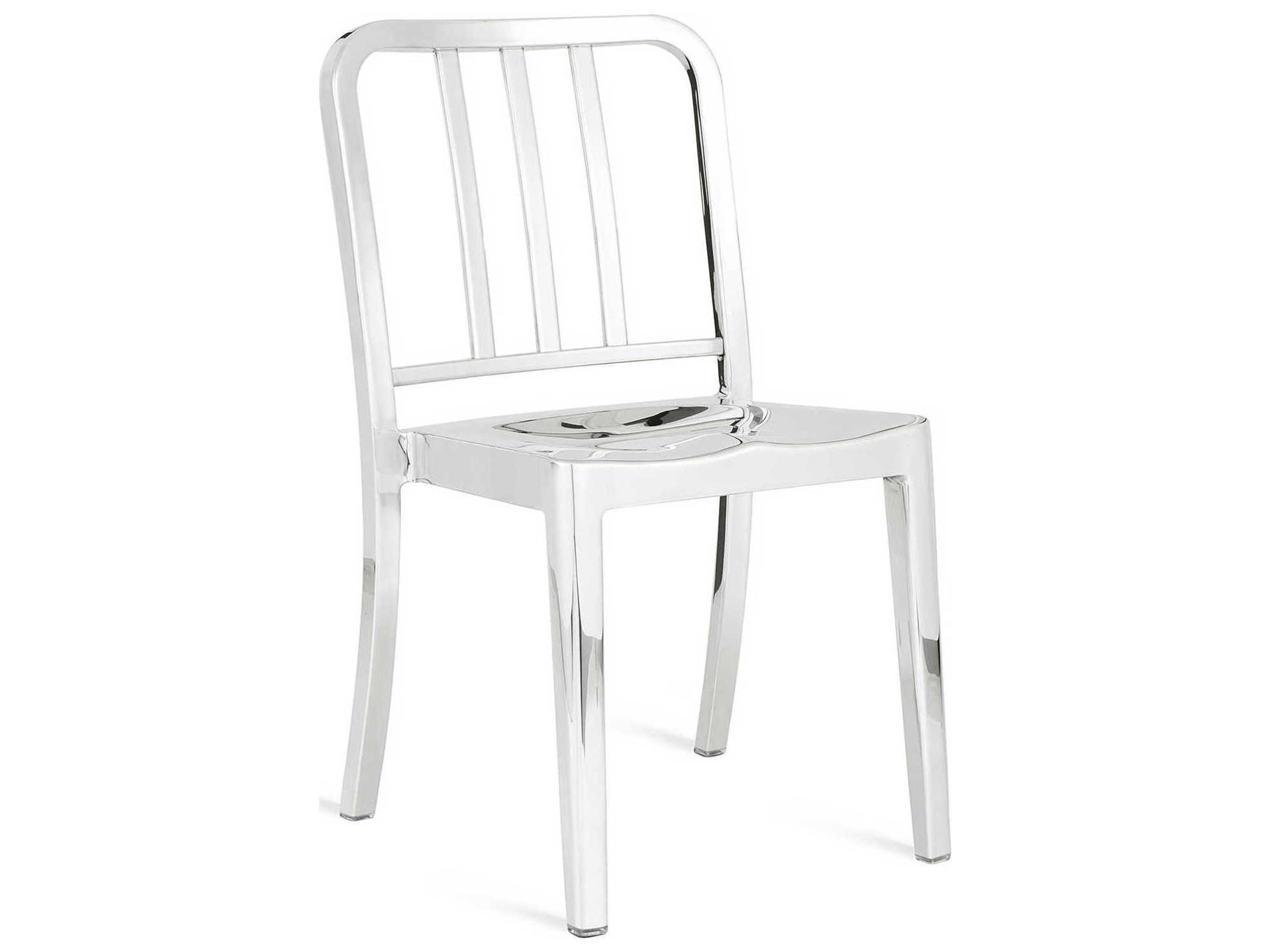 Heritage Polished Aluminum Dining Side Chair