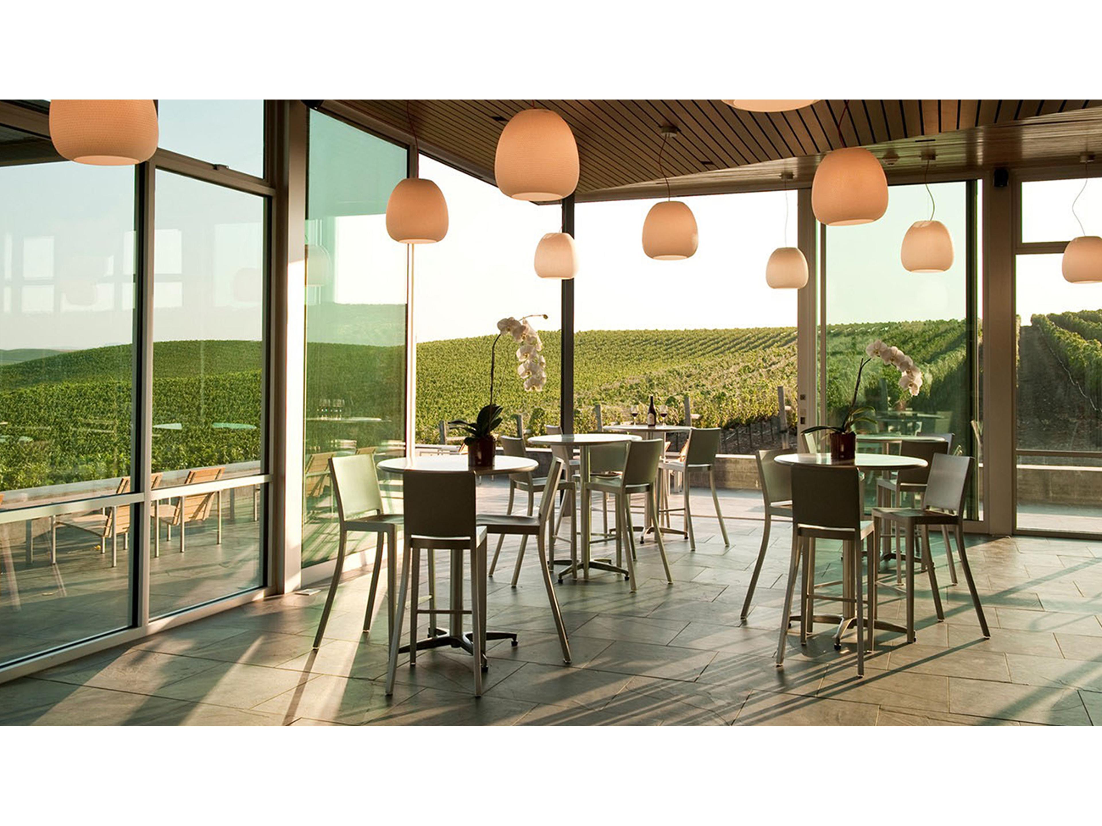 Emeco Outdoor Hudson Brushed Aluminum Bar Stool