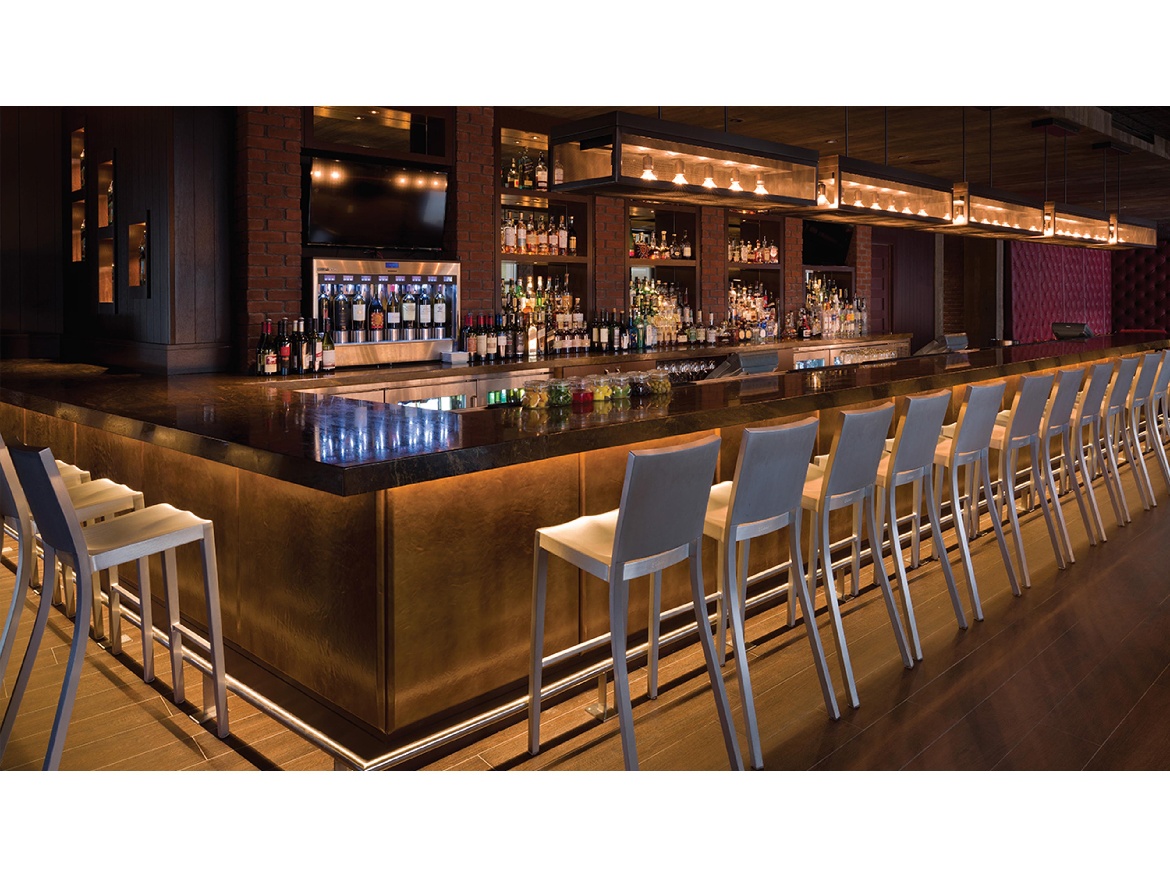 Emeco Outdoor Hudson Brushed Aluminum Bar Stool