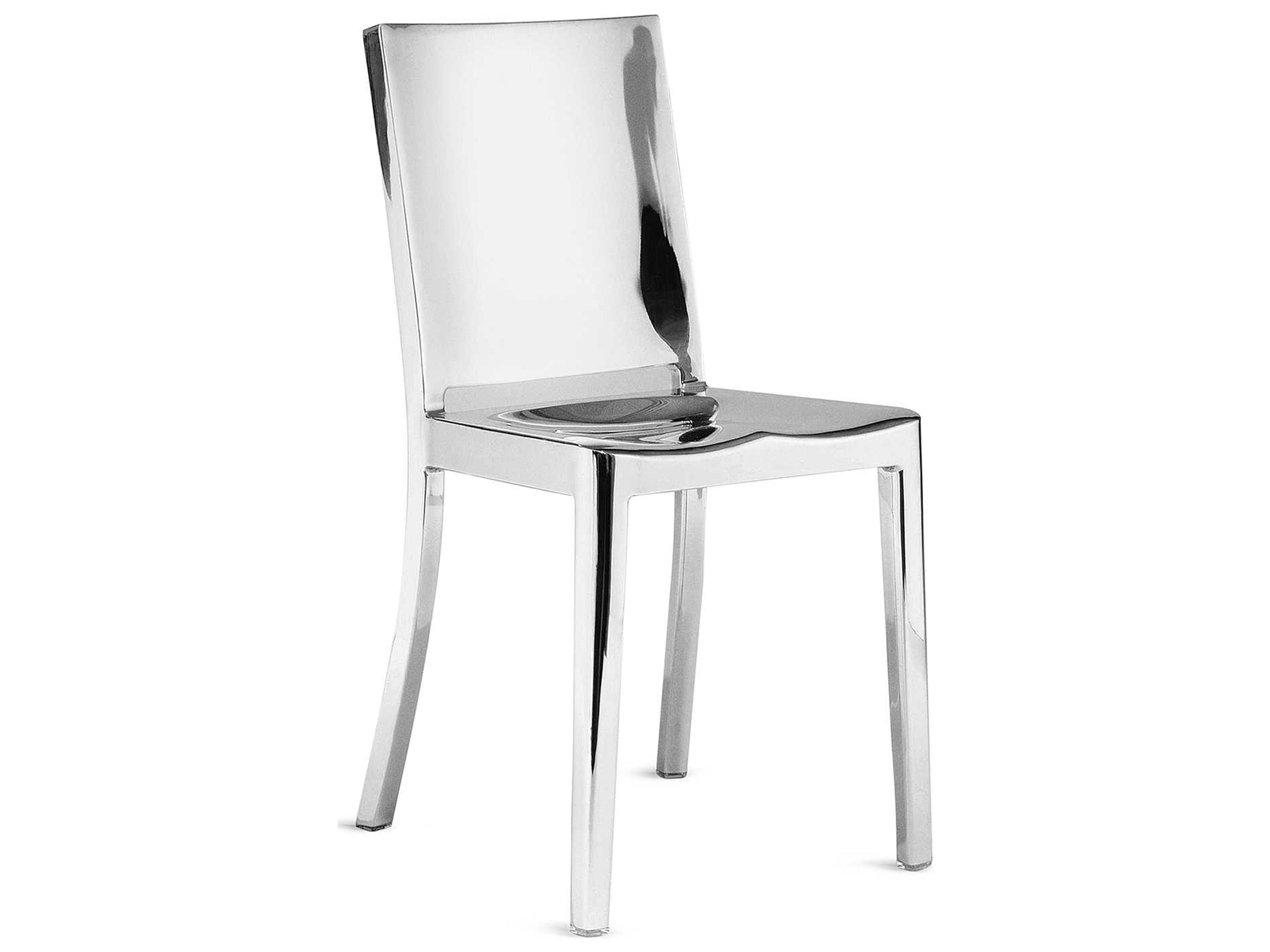 Hudson Polished Aluminum Dining Side Chair
