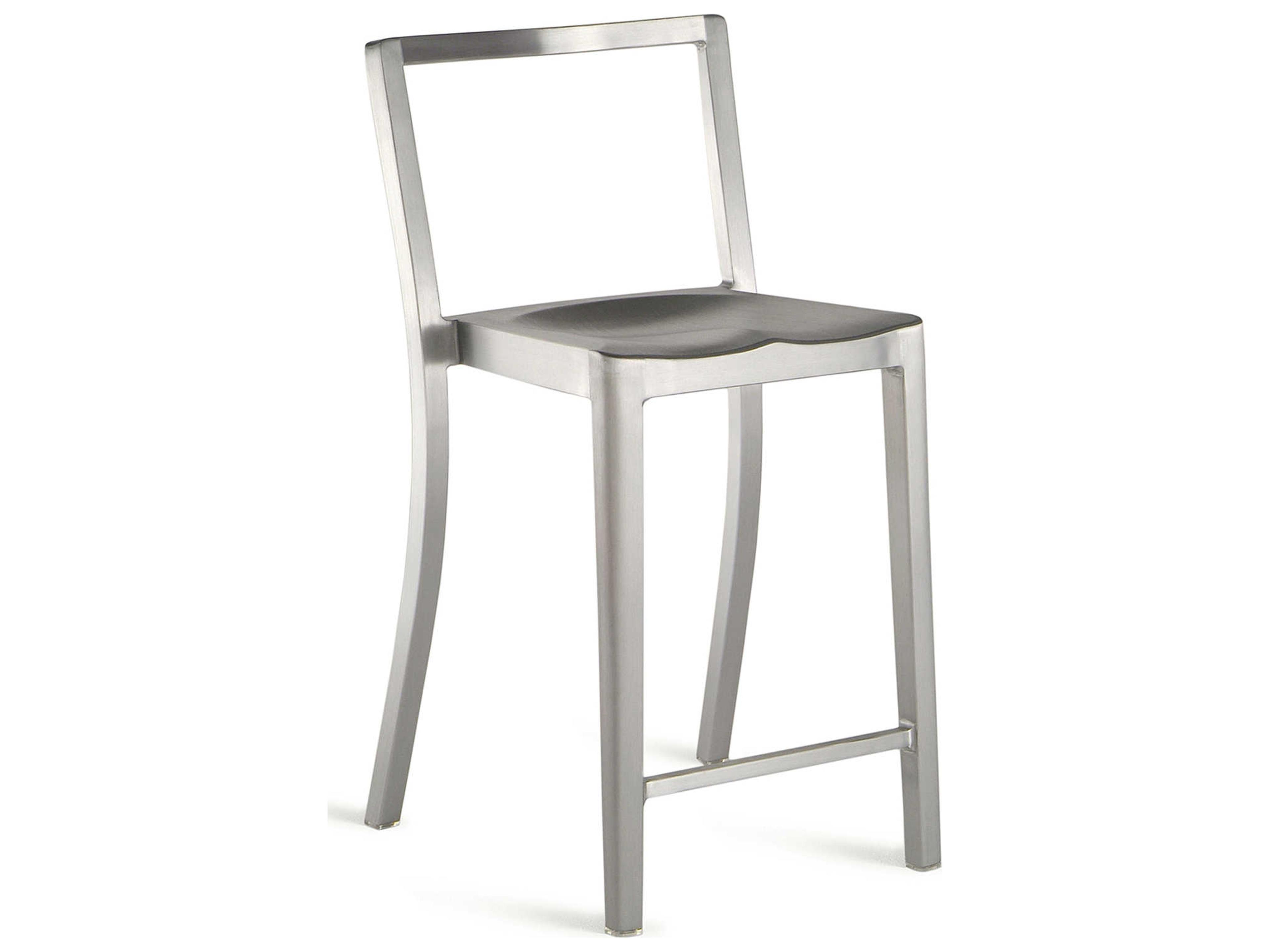Icon Brushed Aluminum Counter Stool