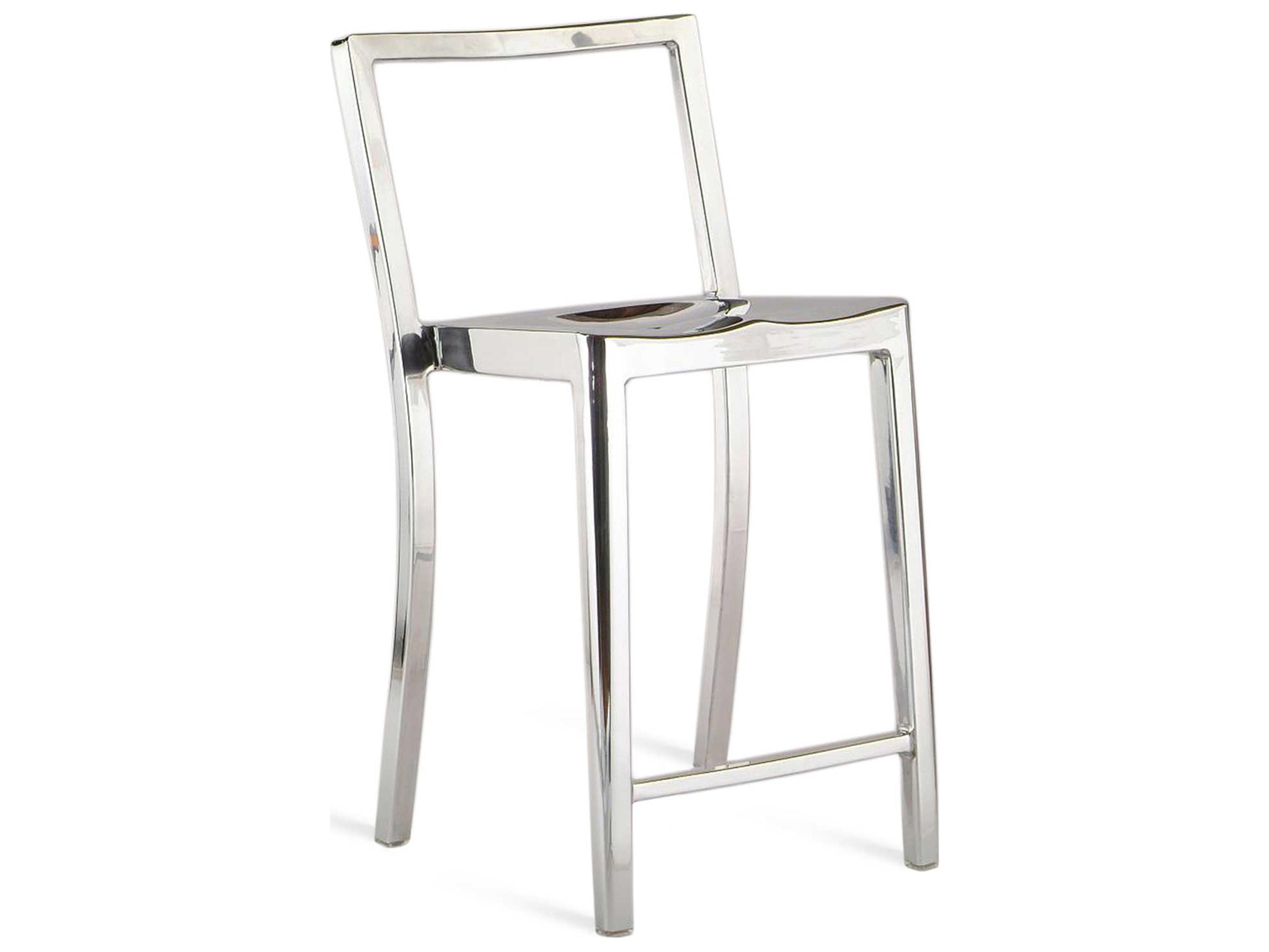 Icon Polished Aluminum Counter Stool