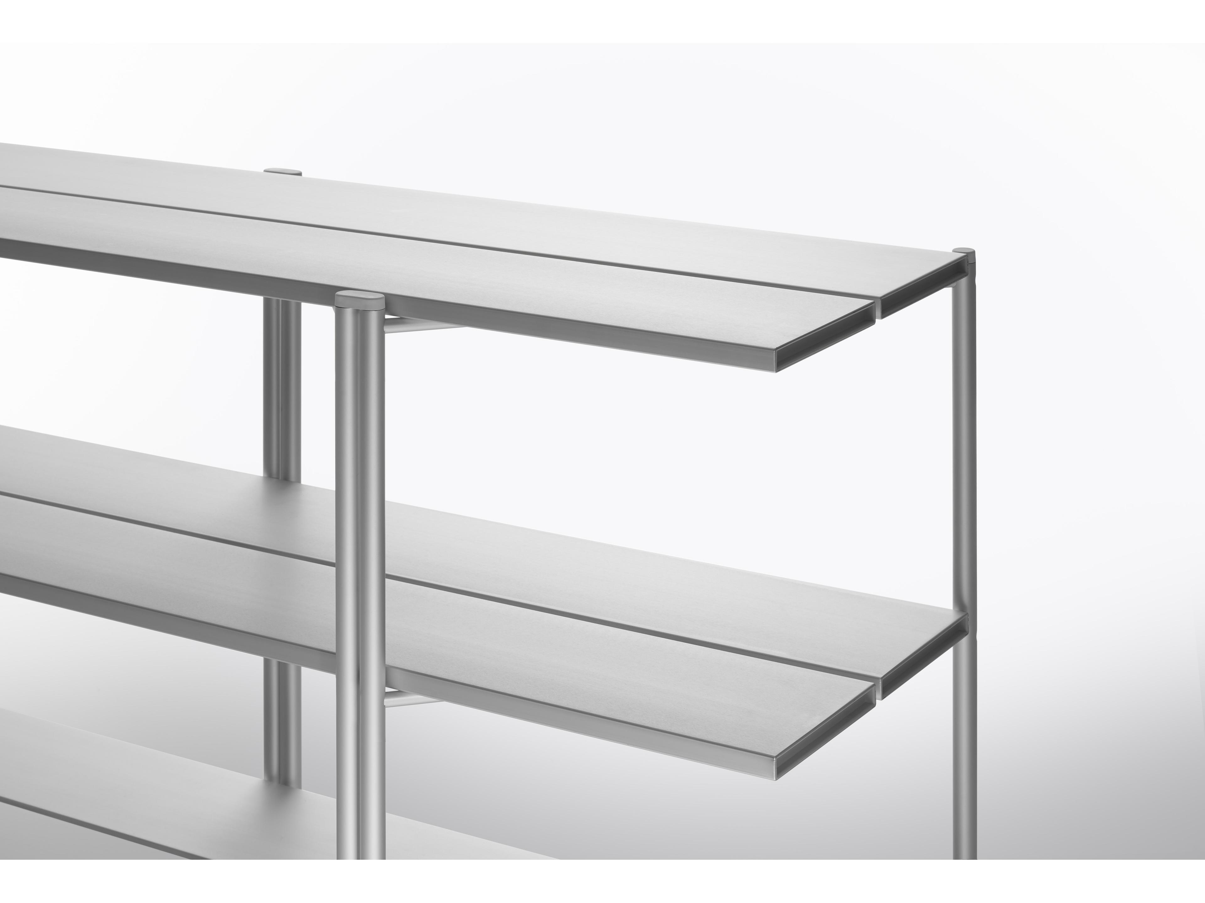 Emeco Outdoor Run By Sam Hecht And Kim Colin Aluminum Clear Anodized Console Table