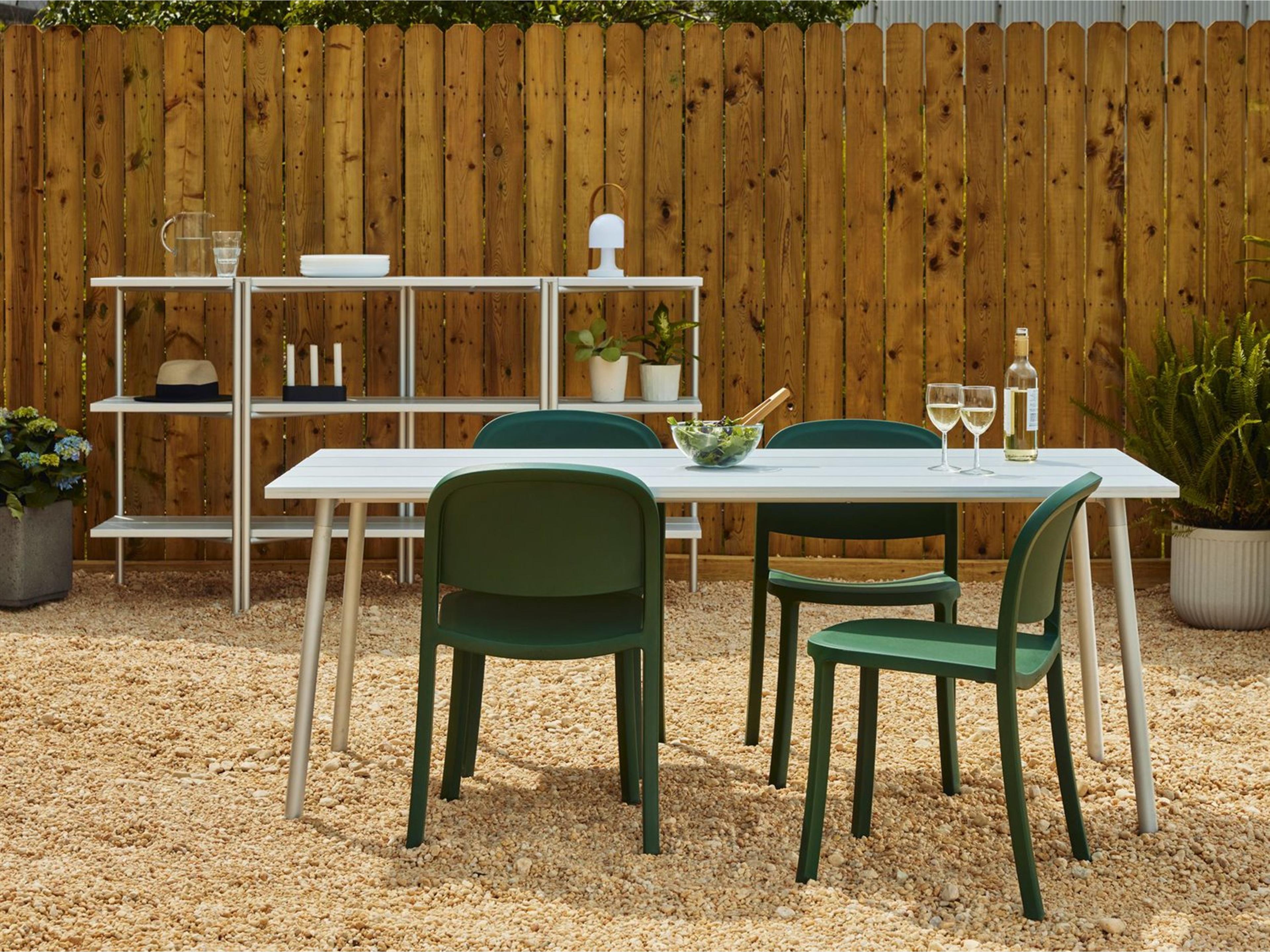 Emeco Outdoor Run By Sam Hecht And Kim Colin Aluminum Clear Anodized Rectangular Dining Table