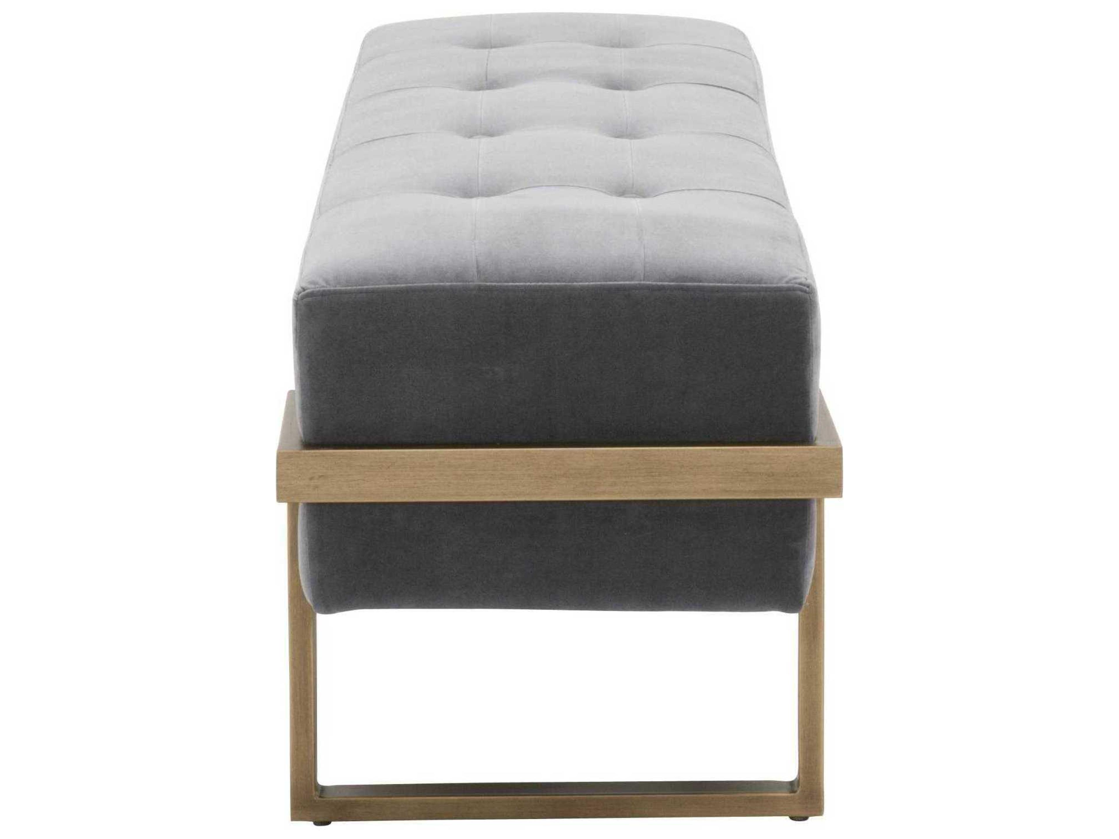 Luxecor Respite Gray Upholstered Accent Bench