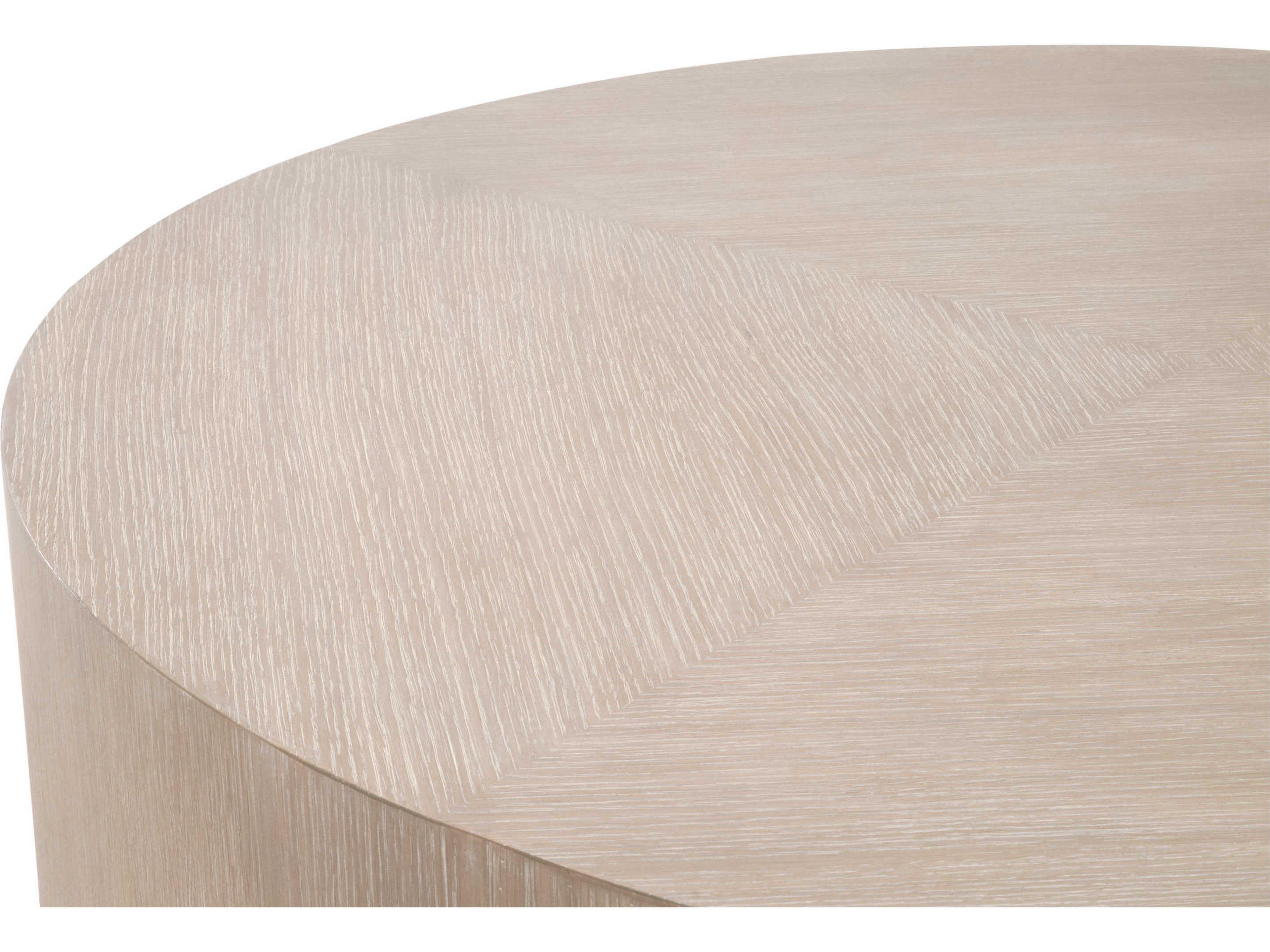 Luxecor Respite Round Wood Natural Gray Coffee Table