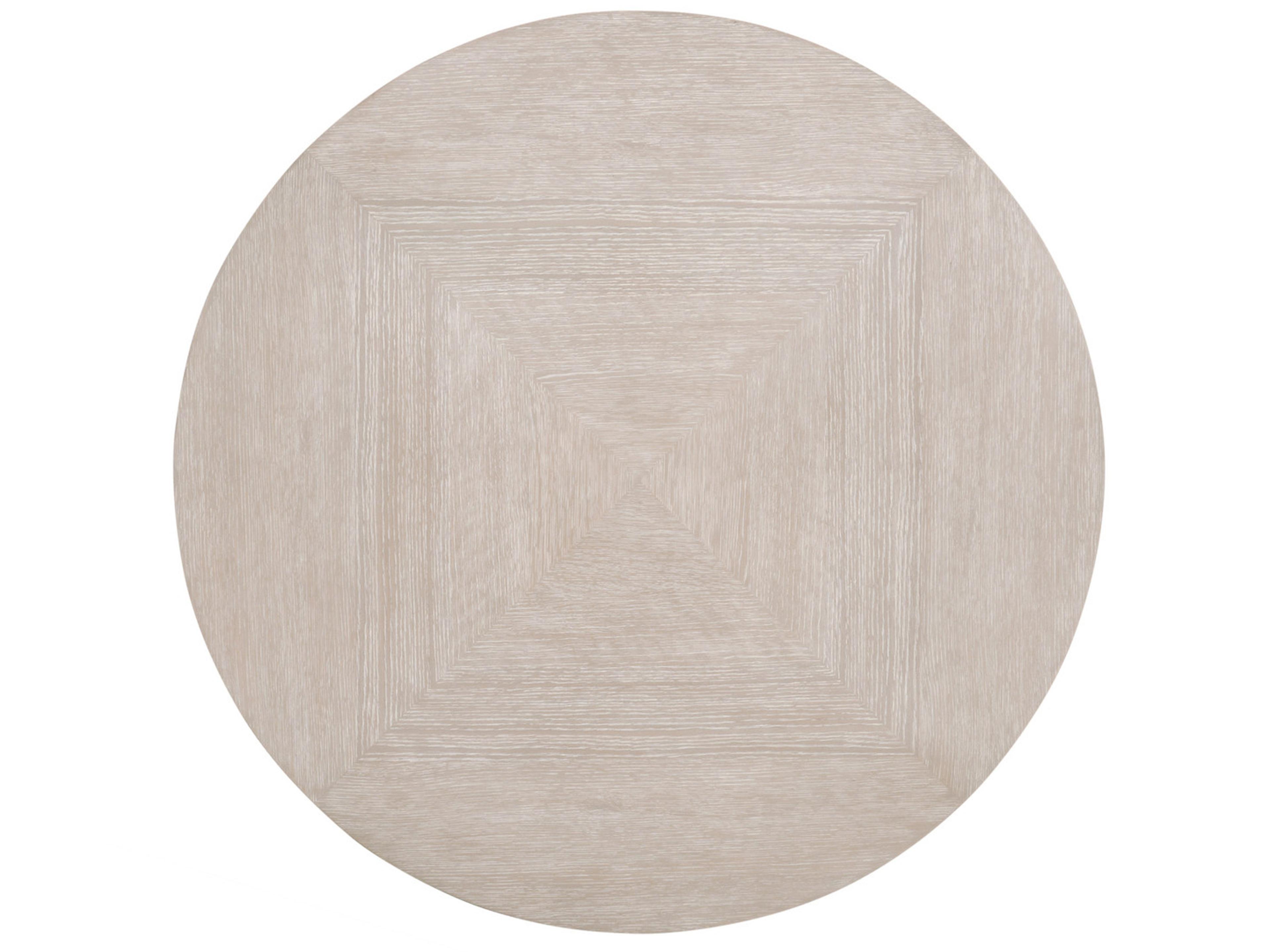 Luxecor Respite Round Wood Natural Gray Silver End Table