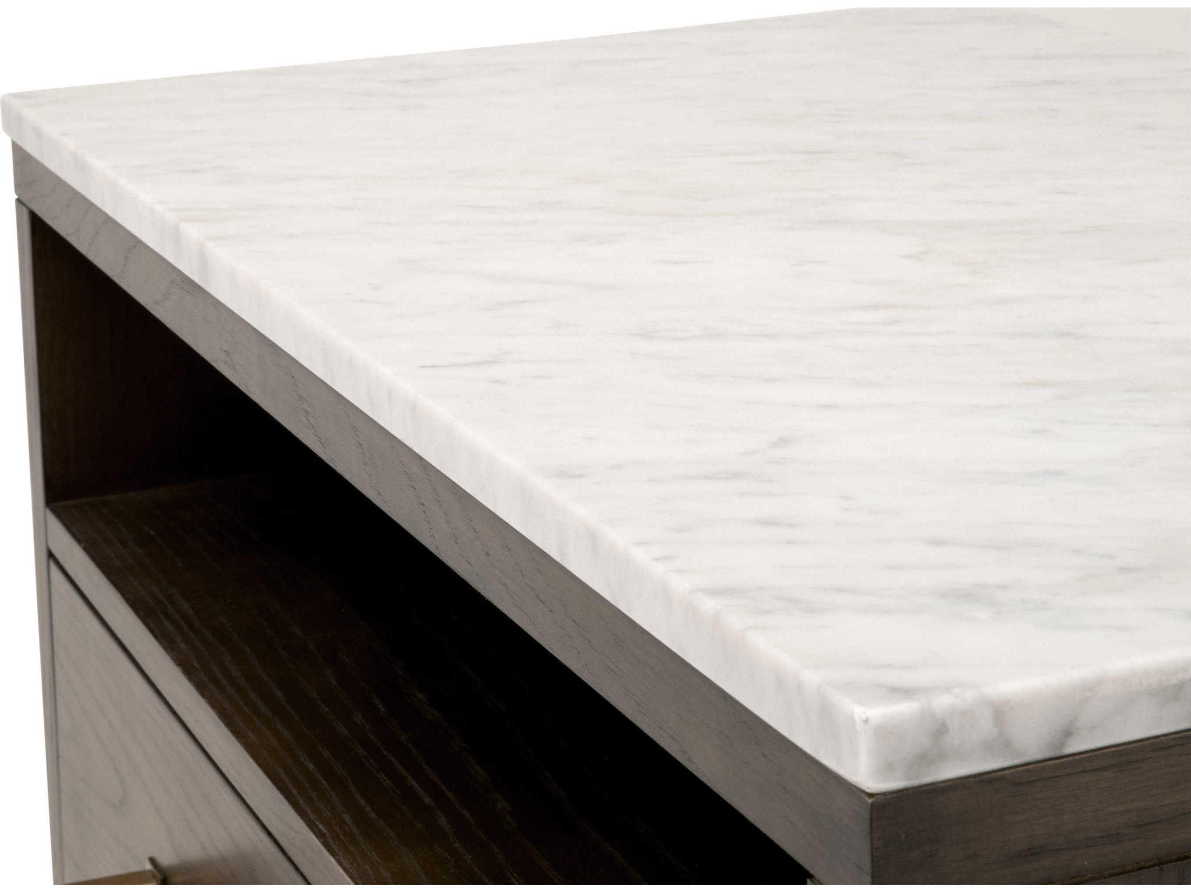 Luxecor Respite 2-Drawers Oak Wood Nightstand