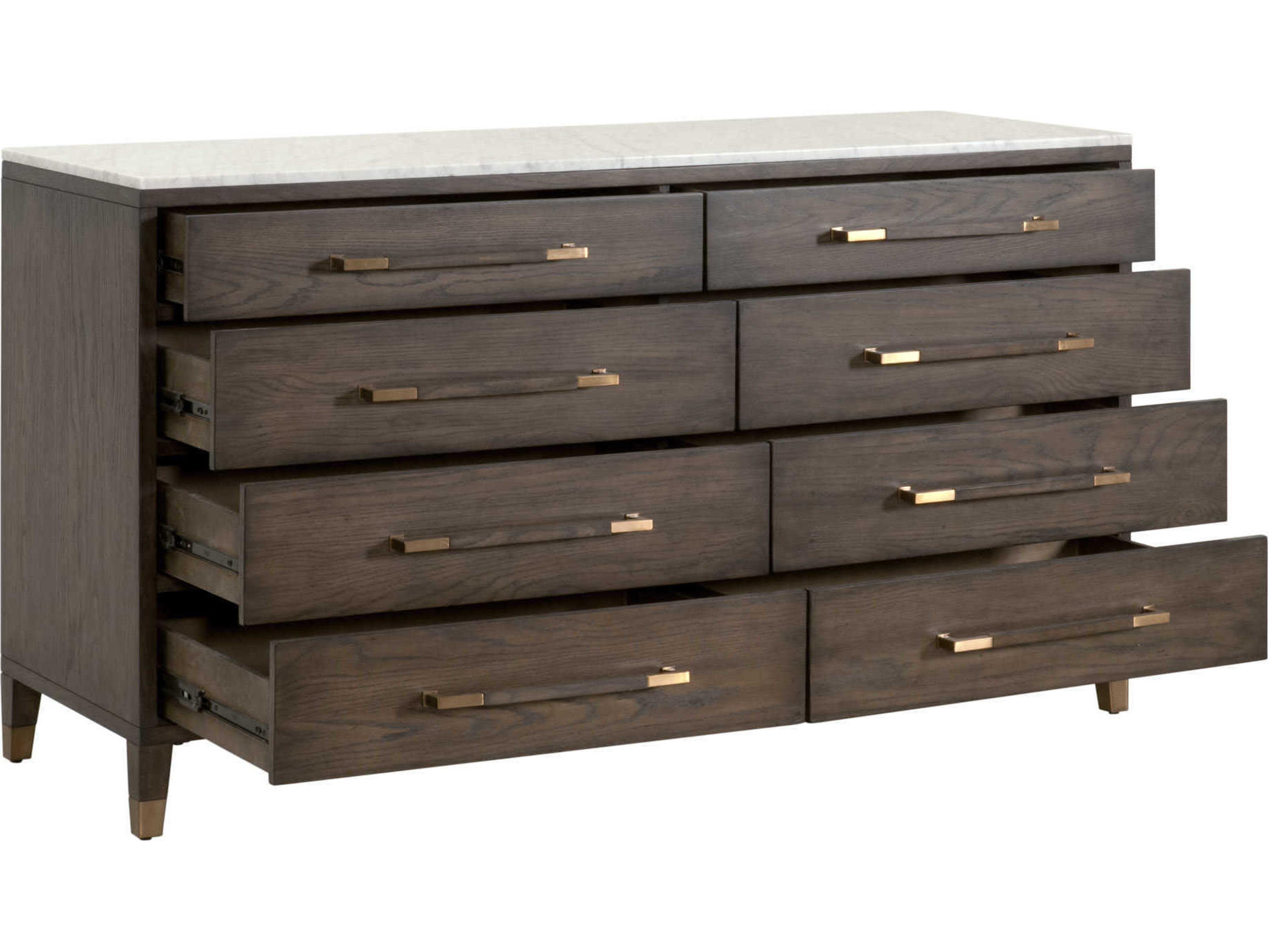 Luxecor Respite 8-Drawers Oak Wood Double Dresser